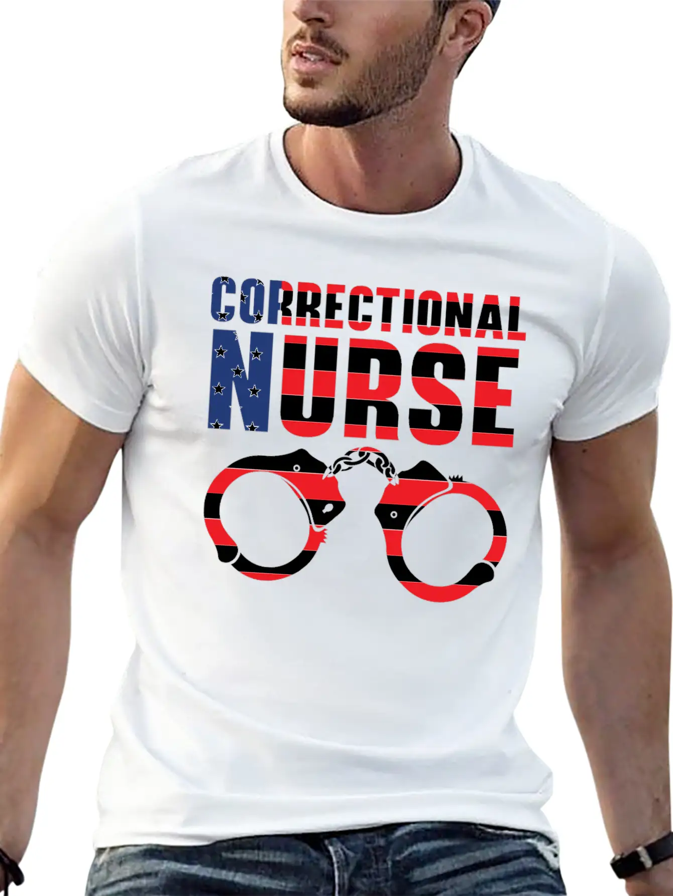 Correctional Nurse Medical Worker Prison Nurse USA Stylish Everyday T-Shirt – Unisex Basic Cotton Tee