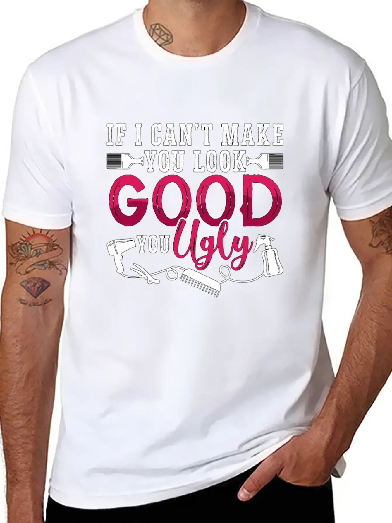 Cosmetology If I Can't Make You Look Esthetician Unisex Short Sleeve Soft Cotton T-Shirt – Casual Everyday Wear