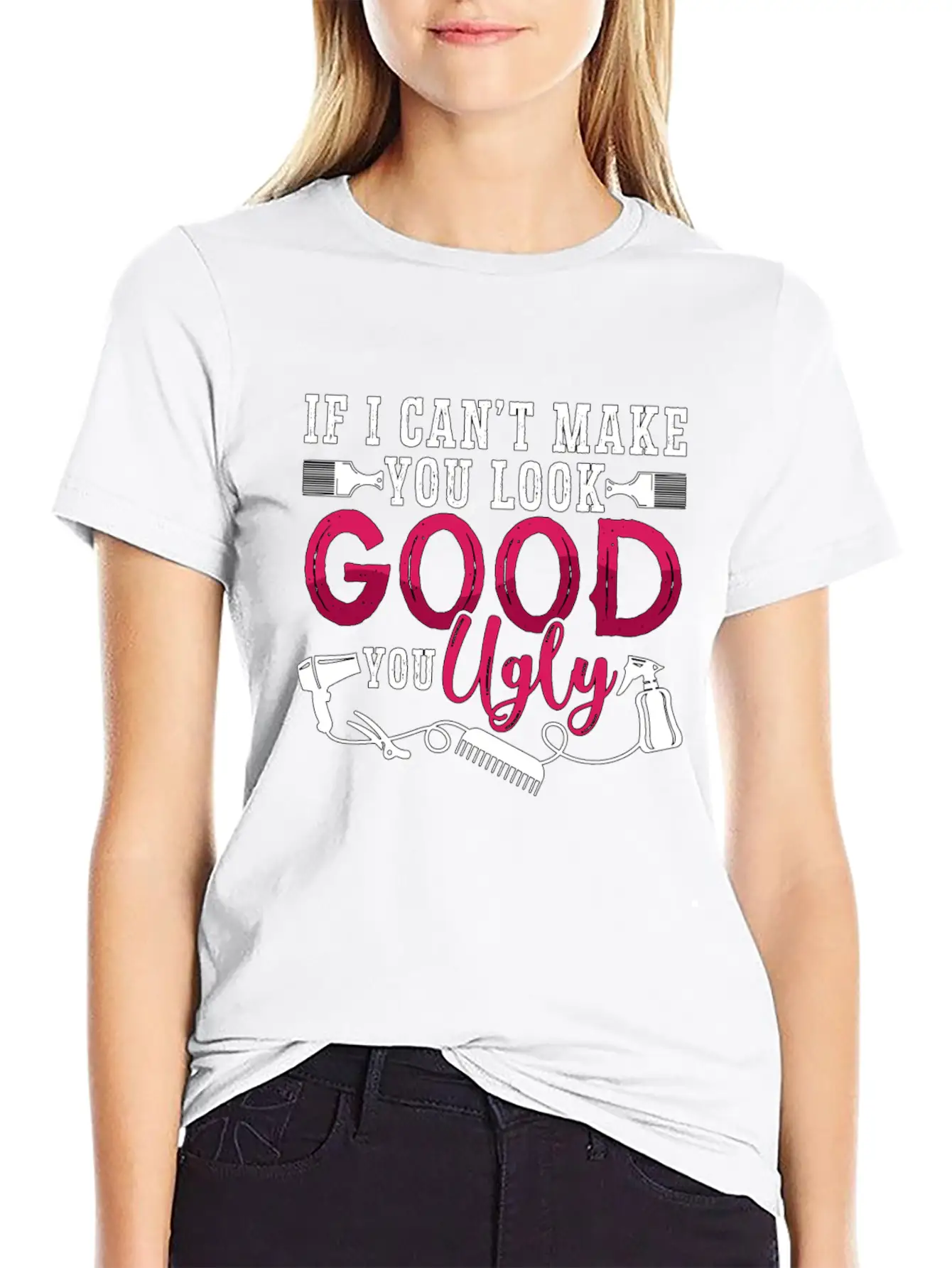 Cosmetology If I Can't Make You Look Esthetician Unisex Short Sleeve Soft Cotton T-Shirt – Casual Everyday Wear