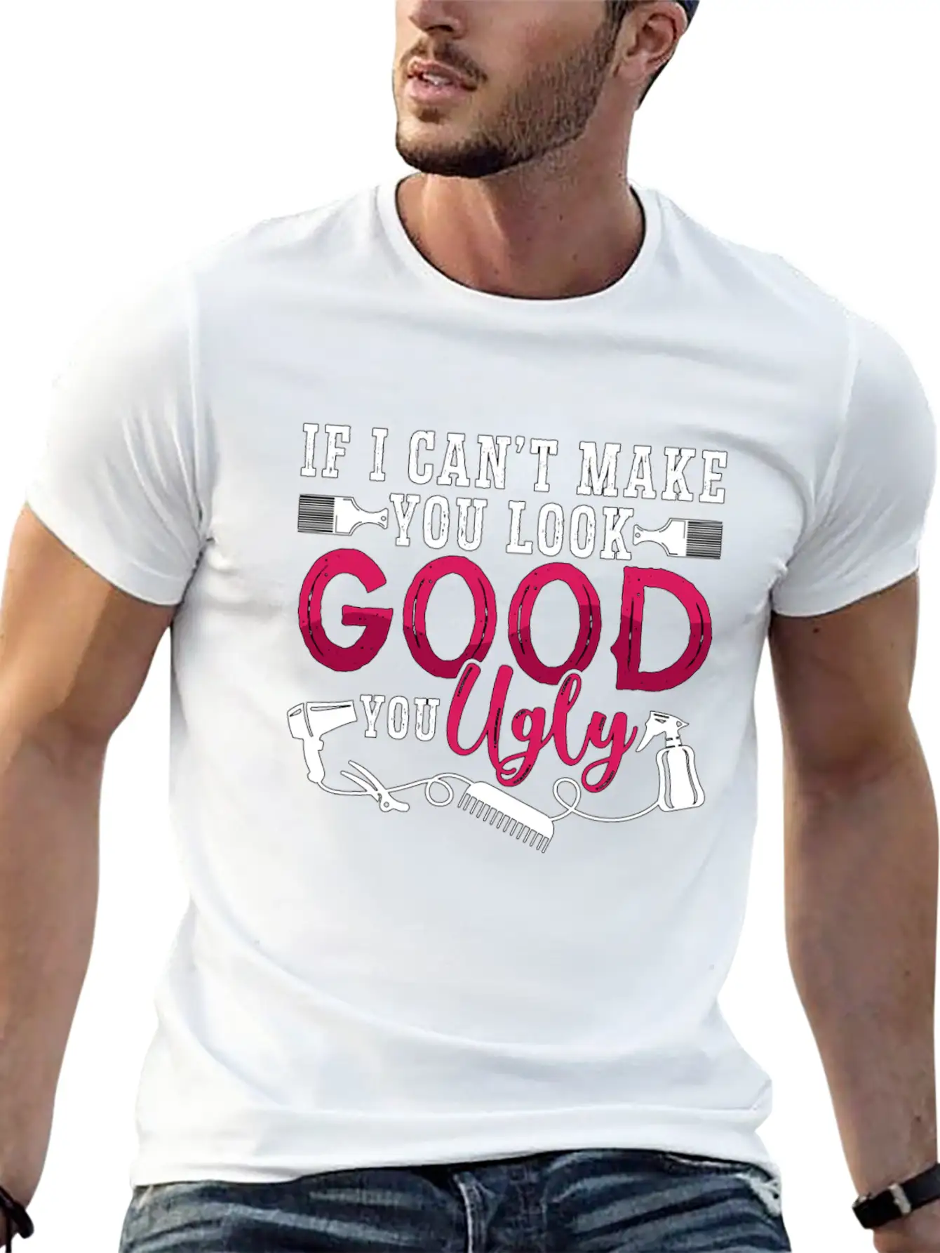 Cosmetology If I Can't Make You Look Esthetician Unisex Short Sleeve Soft Cotton T-Shirt – Casual Everyday Wear