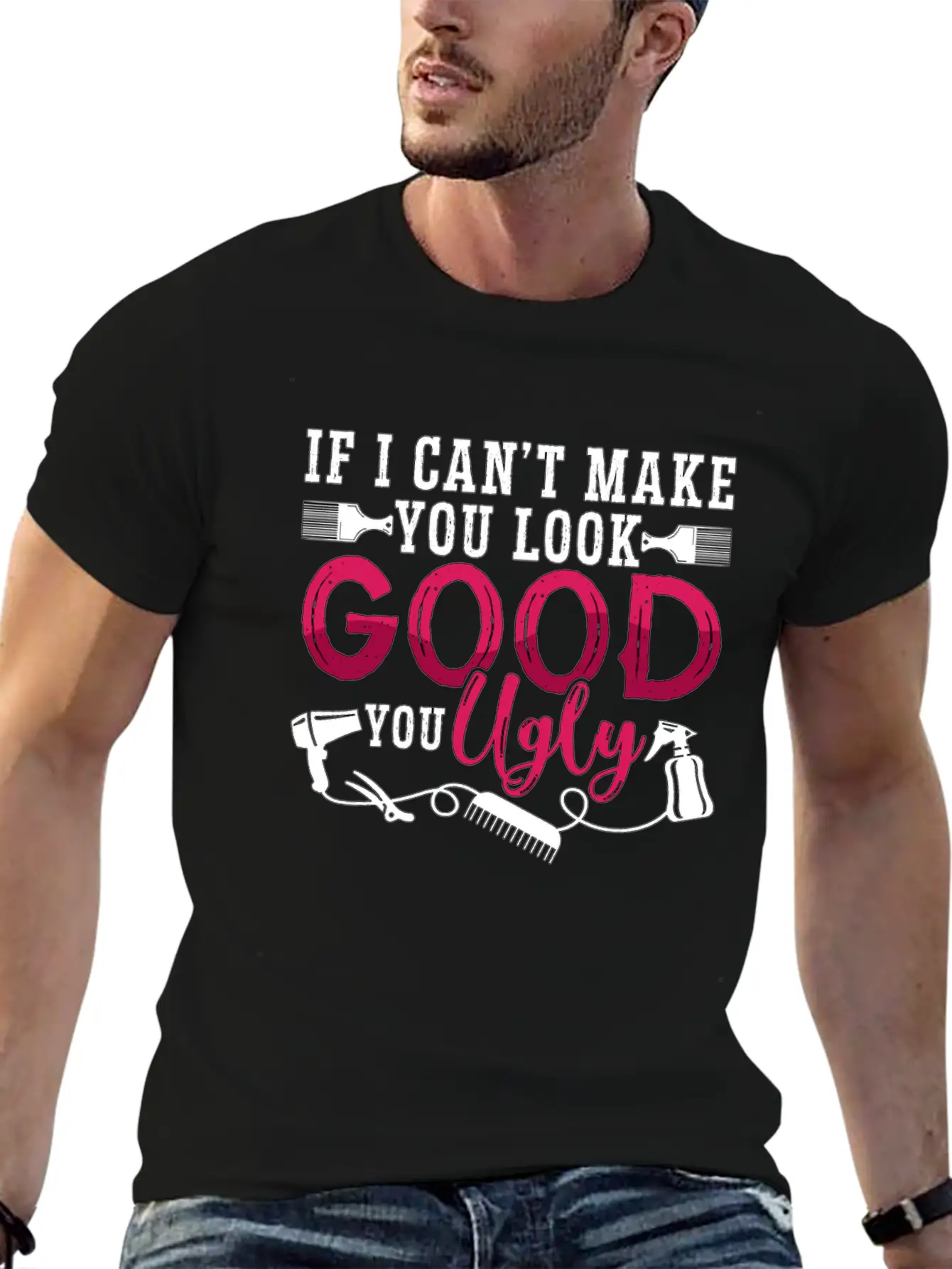 Cosmetology If I Can't Make You Look Esthetician Unisex Short Sleeve Soft Cotton T-Shirt – Casual Everyday Wear