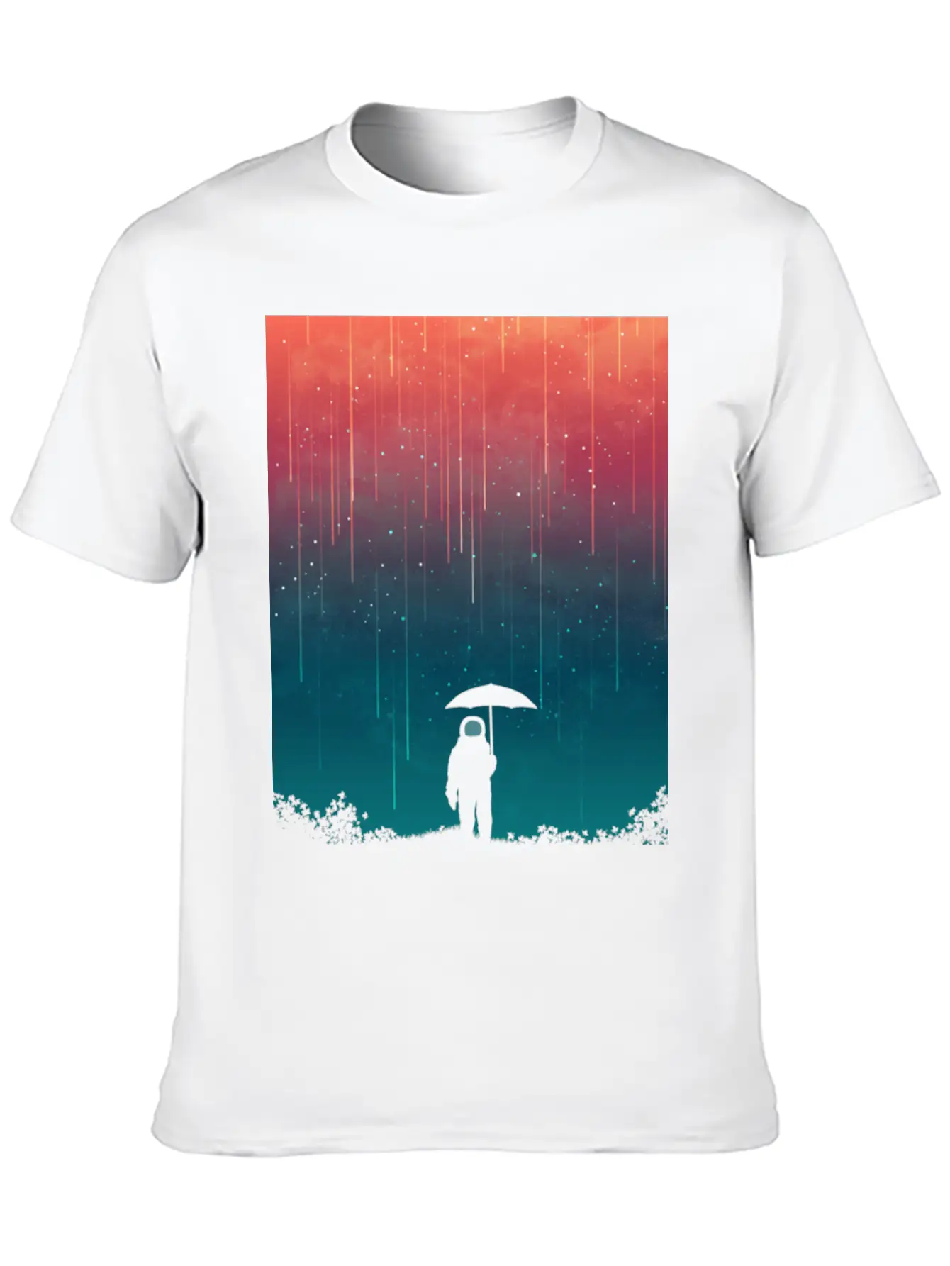 Cosmic Downpour Unisex Casual T-Shirt – Clean Design For Daily Comfort