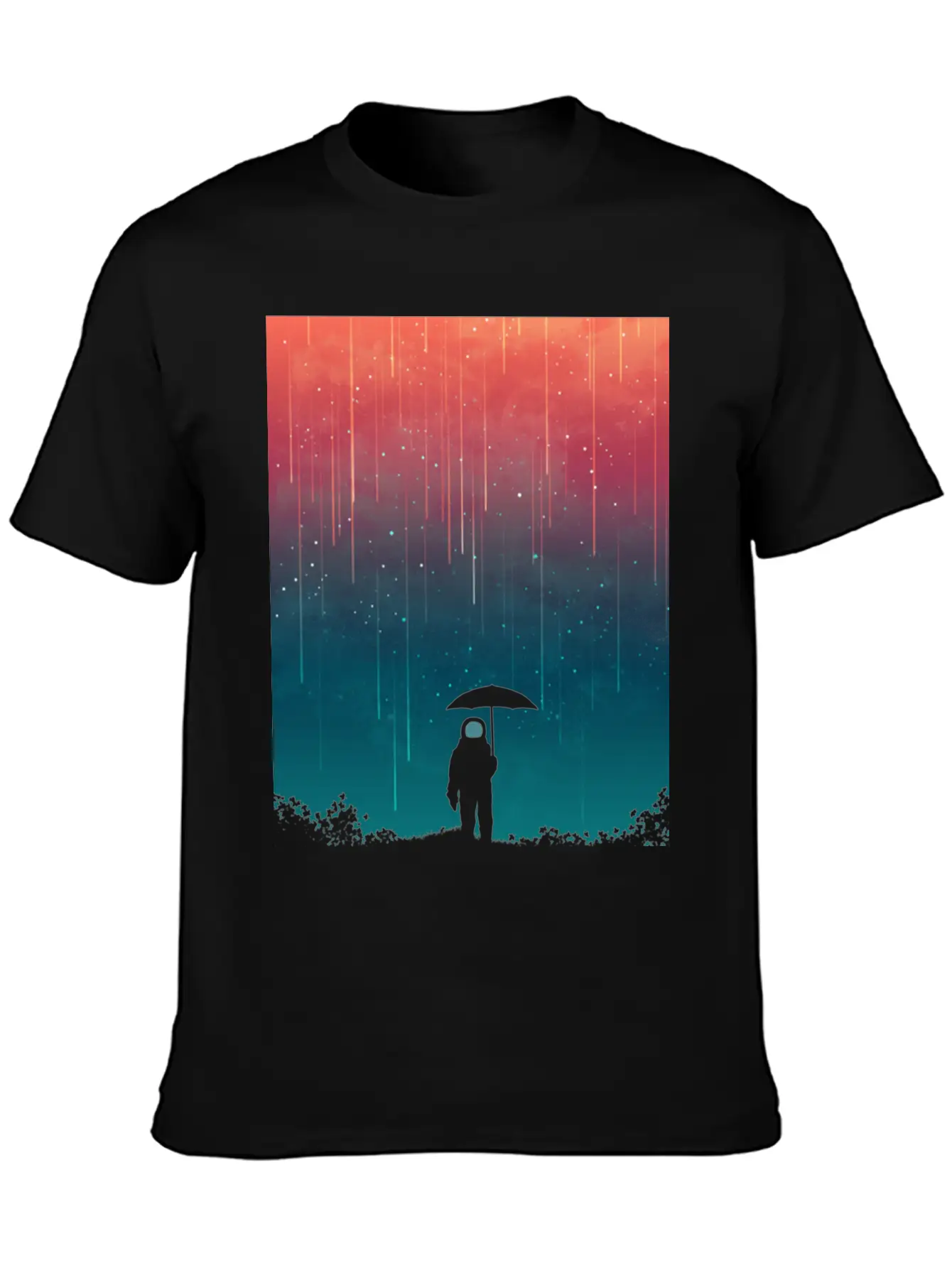 Cosmic Downpour Unisex Casual T-Shirt – Clean Design For Daily Comfort