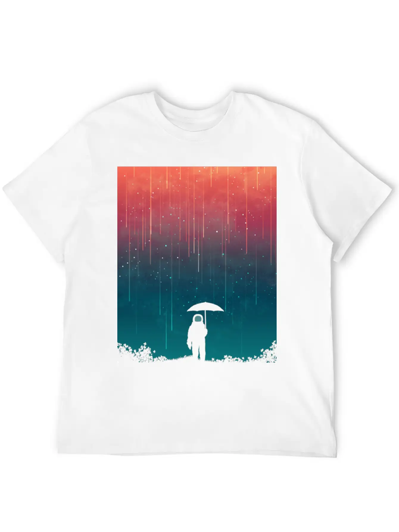 Cosmic Downpour Unisex Casual T-Shirt – Clean Design For Daily Comfort