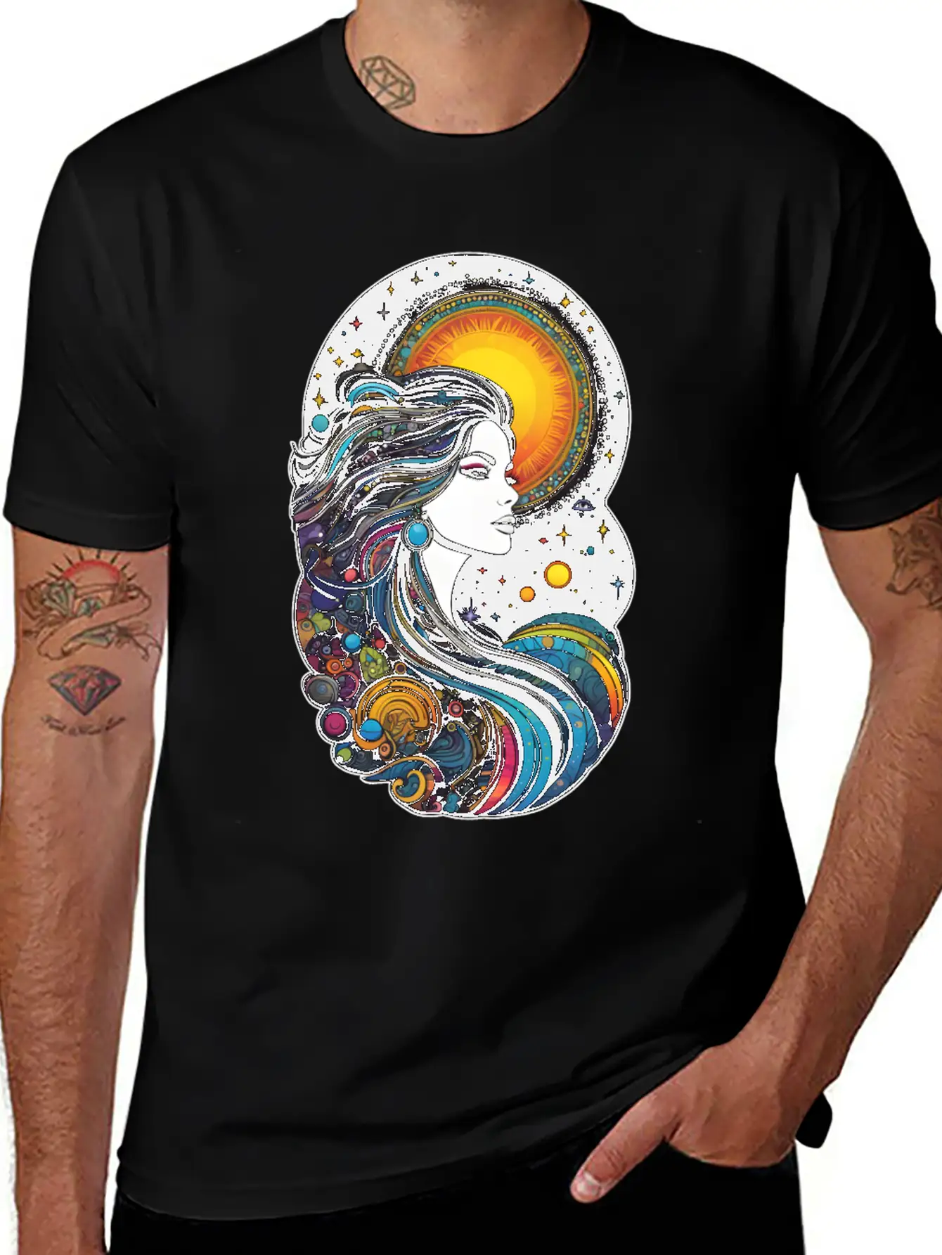 Cosmic Goddess Of Creation Unisex Short Sleeve Soft Cotton T-Shirt – Casual Everyday Wear