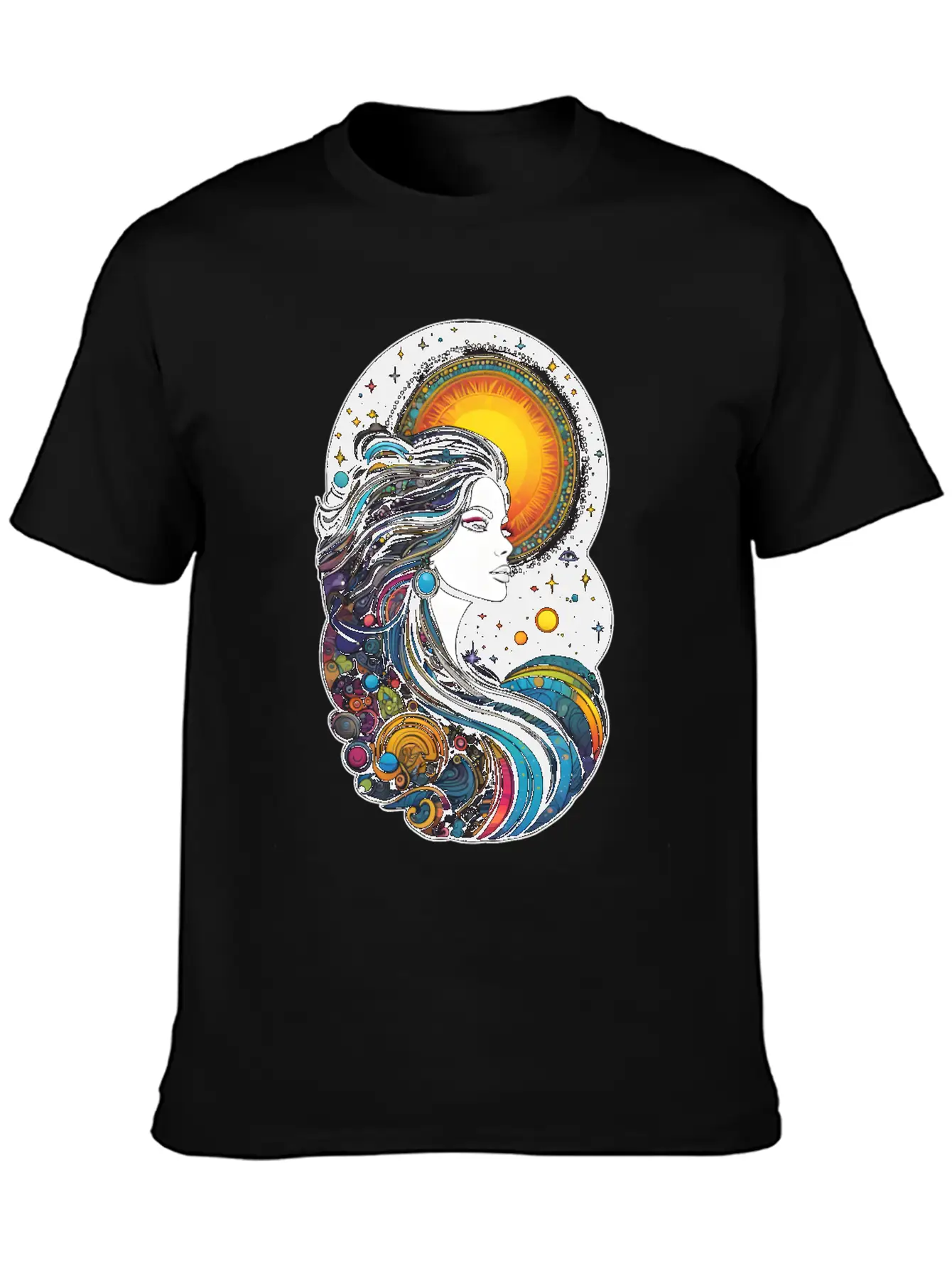 Cosmic Goddess Of Creation Unisex Short Sleeve Soft Cotton T-Shirt – Casual Everyday Wear