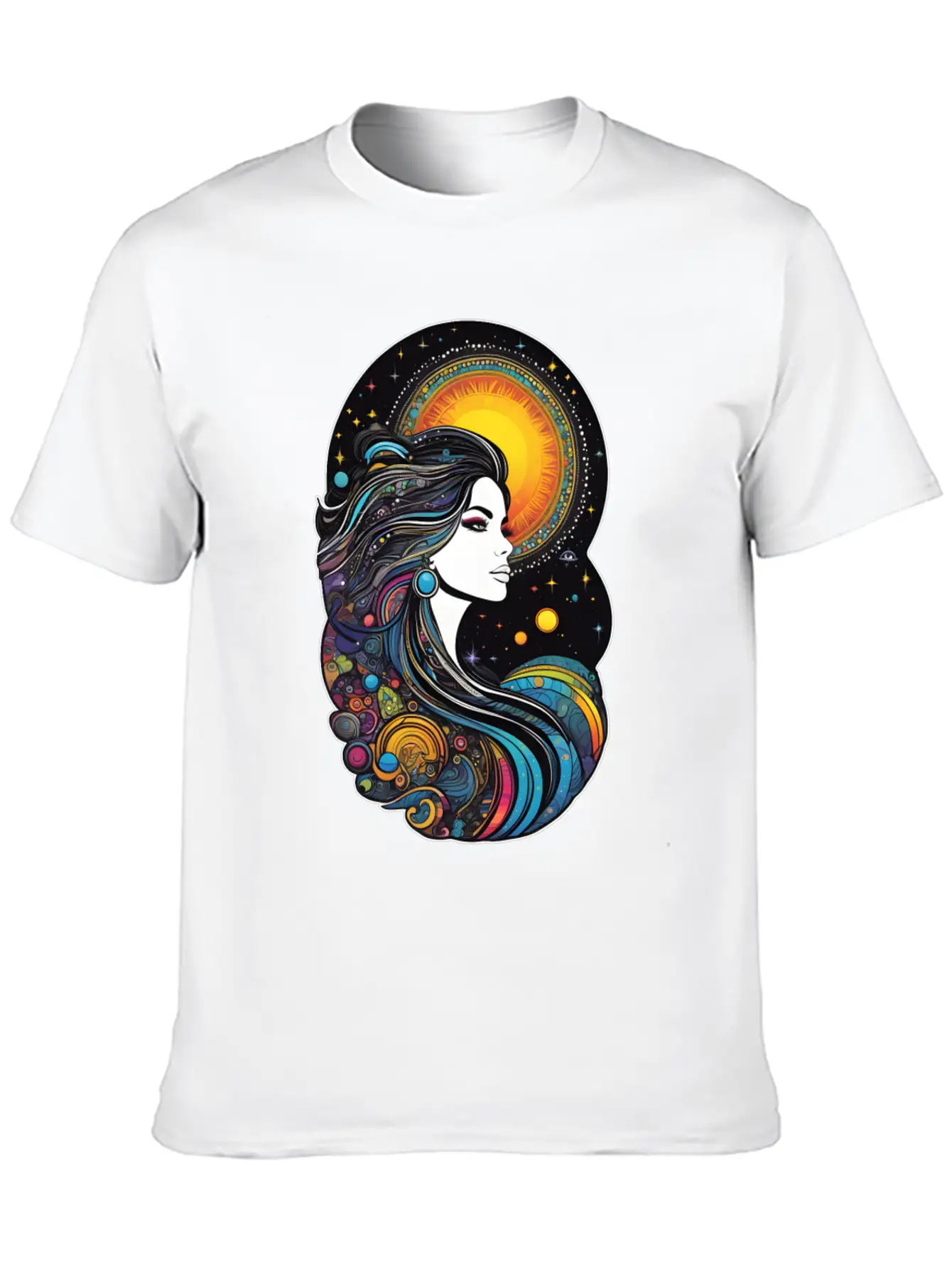 Cosmic Goddess Of Creation Unisex Short Sleeve Soft Cotton T-Shirt – Casual Everyday Wear