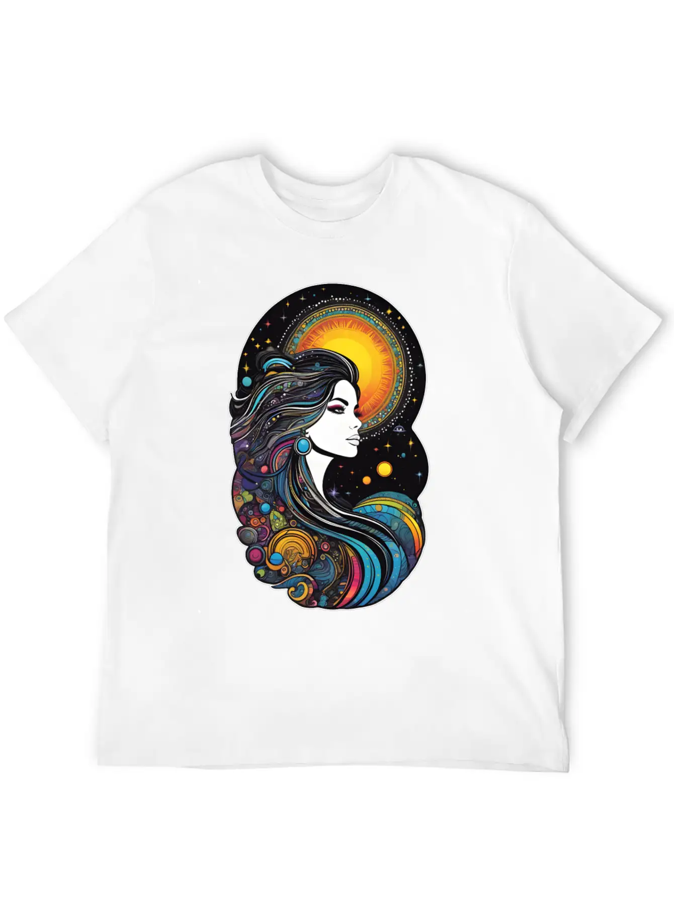 Cosmic Goddess Of Creation Unisex Short Sleeve Soft Cotton T-Shirt – Casual Everyday Wear