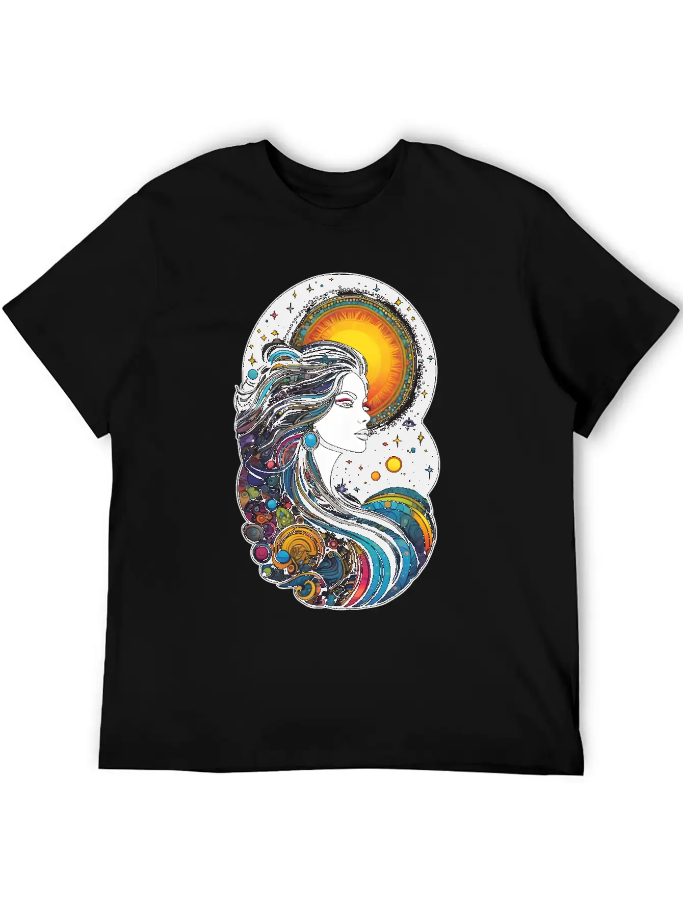 Cosmic Goddess Of Creation Unisex Short Sleeve Soft Cotton T-Shirt – Casual Everyday Wear