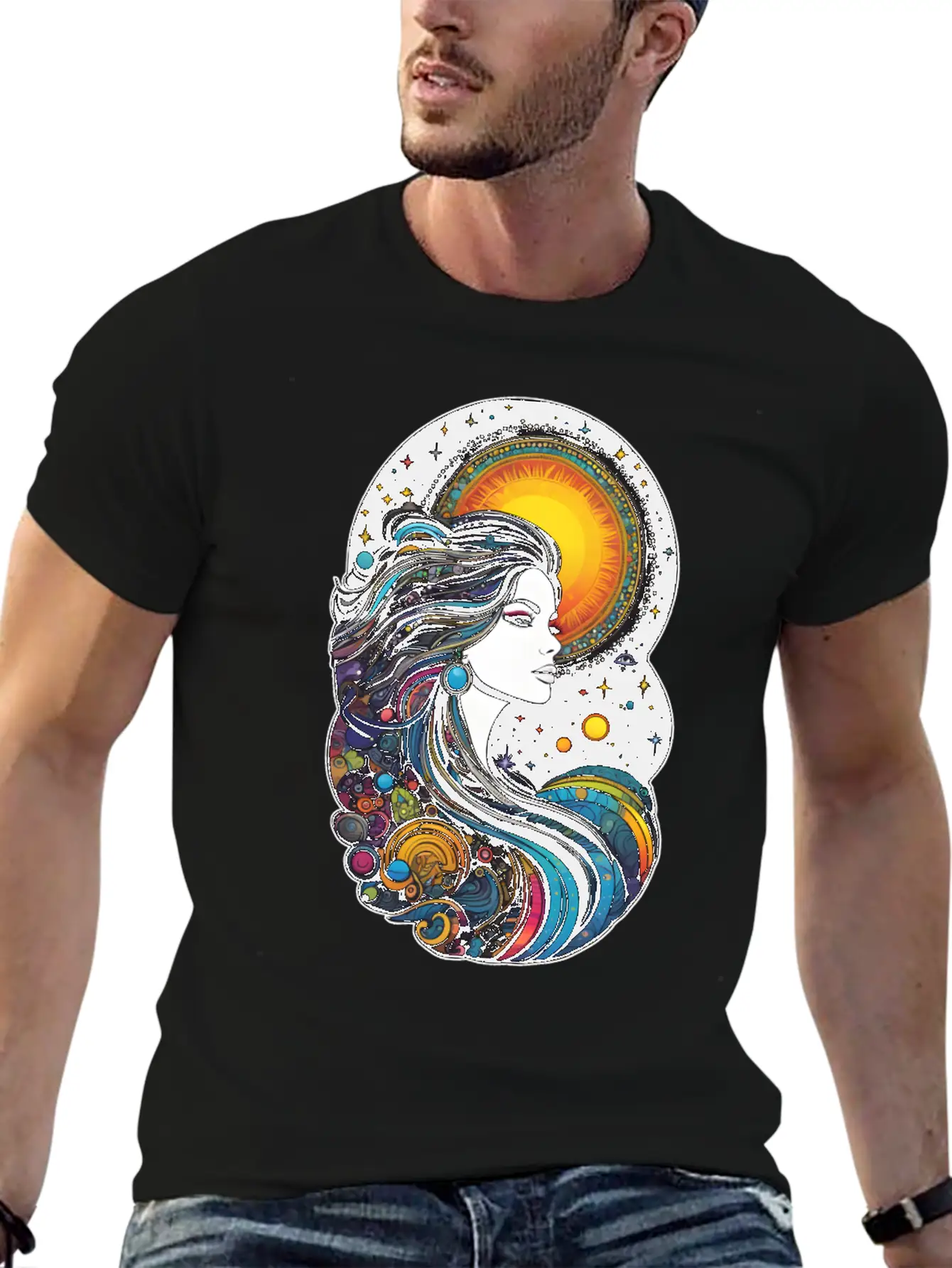 Cosmic Goddess Of Creation Unisex Short Sleeve Soft Cotton T-Shirt – Casual Everyday Wear