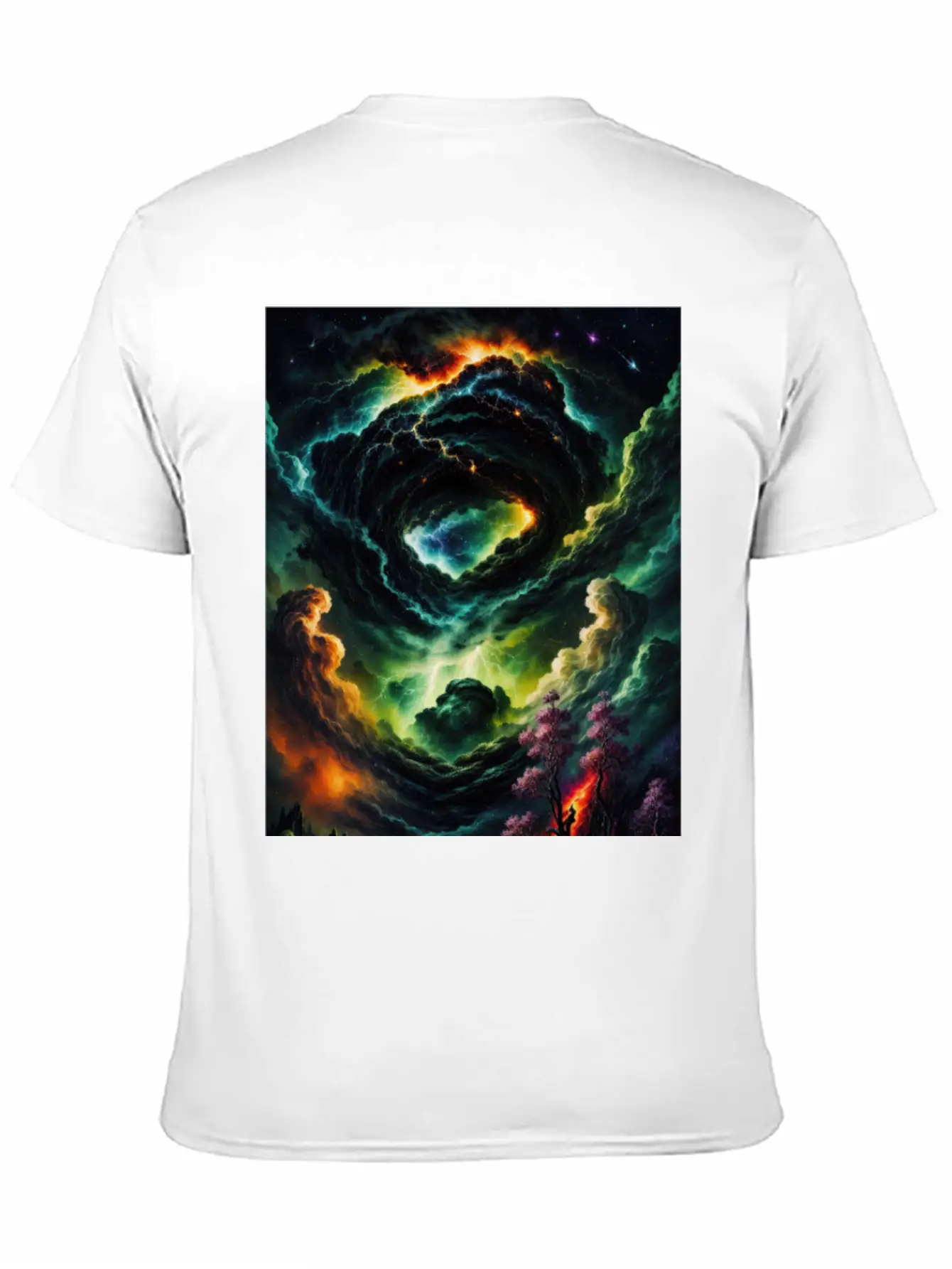 Cosmic Landscape Unisex Short Sleeve Soft Cotton T-Shirt – Casual Everyday Wear