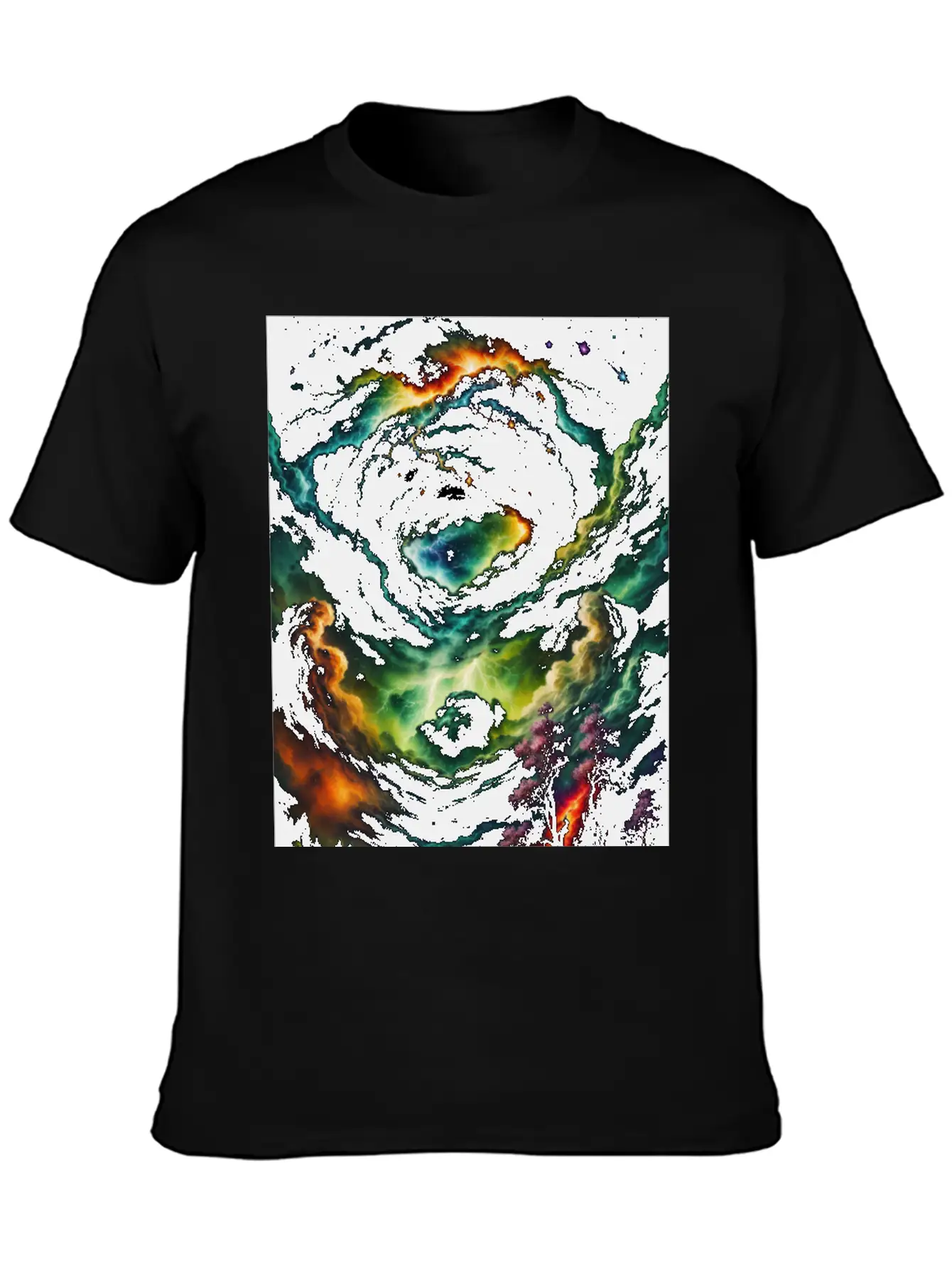 Cosmic Landscape Unisex Short Sleeve Soft Cotton T-Shirt – Casual Everyday Wear