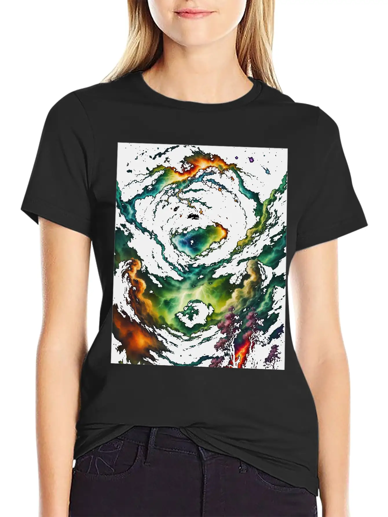 Cosmic Landscape Unisex Short Sleeve Soft Cotton T-Shirt – Casual Everyday Wear