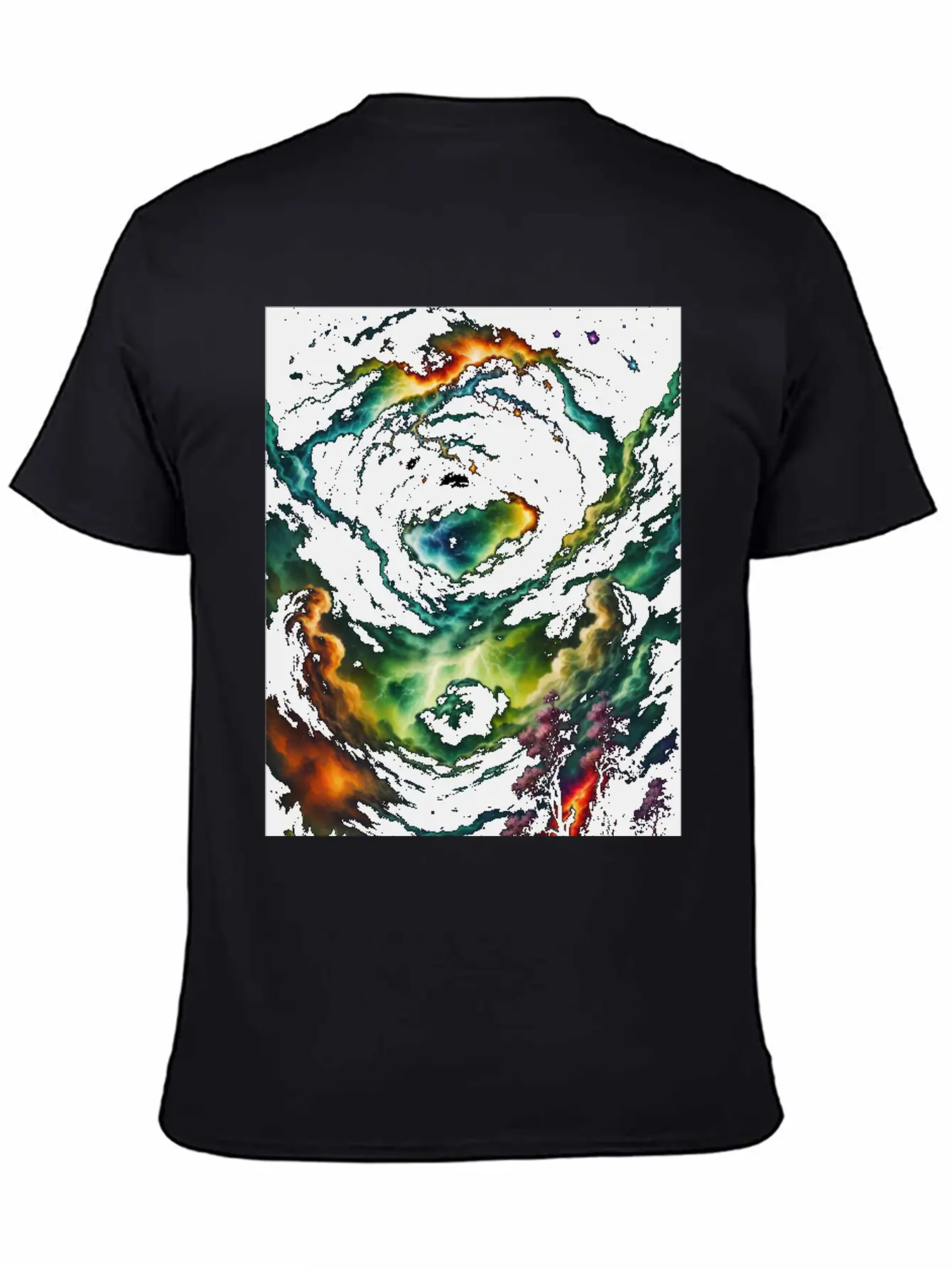 Cosmic Landscape Unisex Short Sleeve Soft Cotton T-Shirt – Casual Everyday Wear