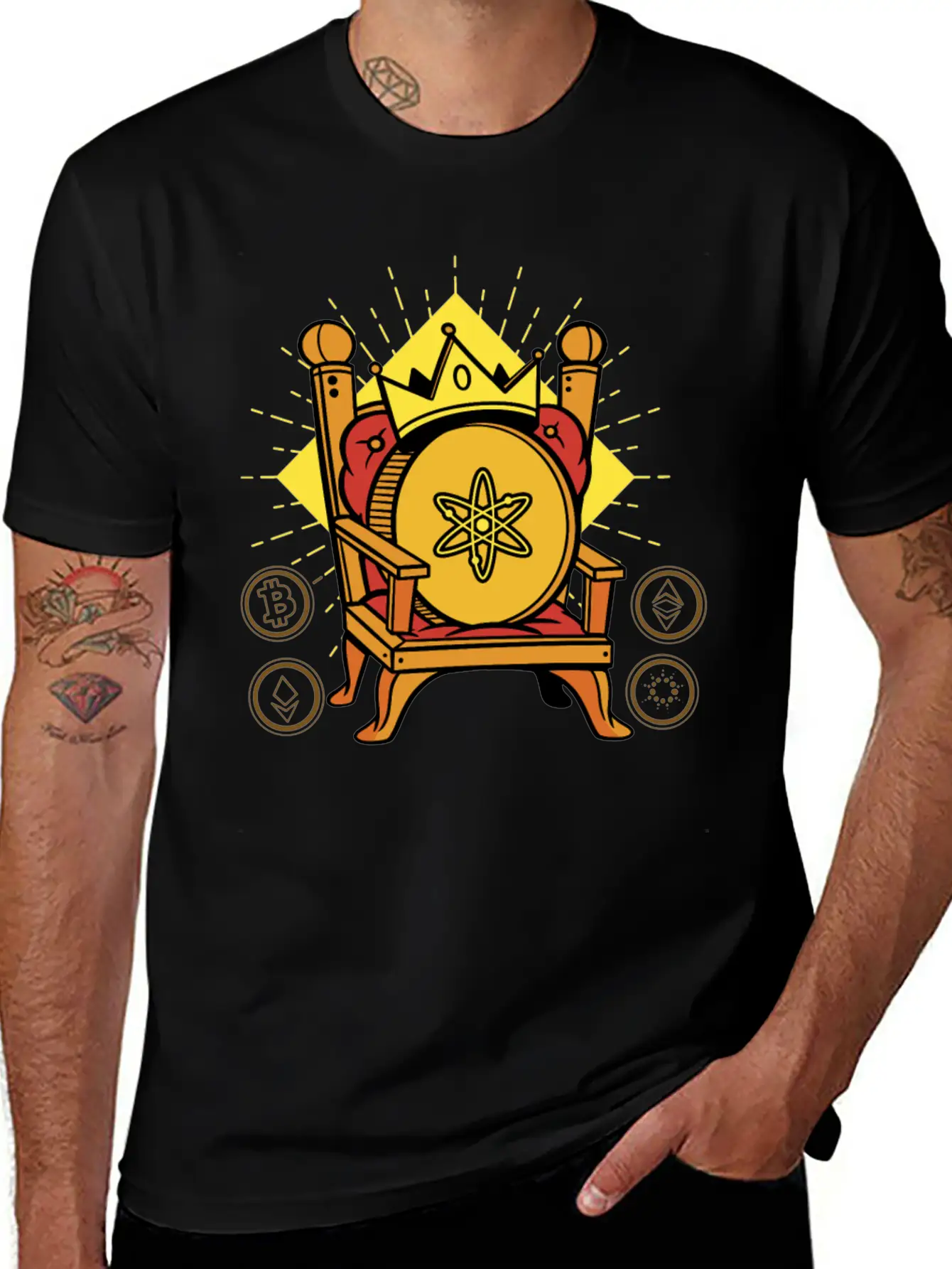 Cosmos Is King Crypto Timeless Short Sleeve Tee – Comfy And Minimalist Design