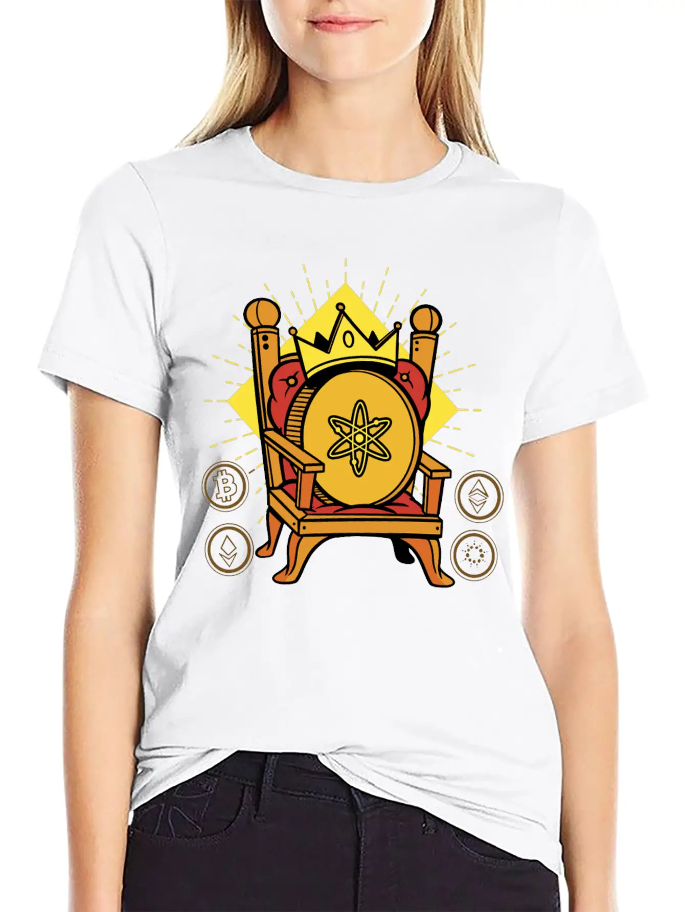 Cosmos Is King Crypto Timeless Short Sleeve Tee – Comfy And Minimalist Design