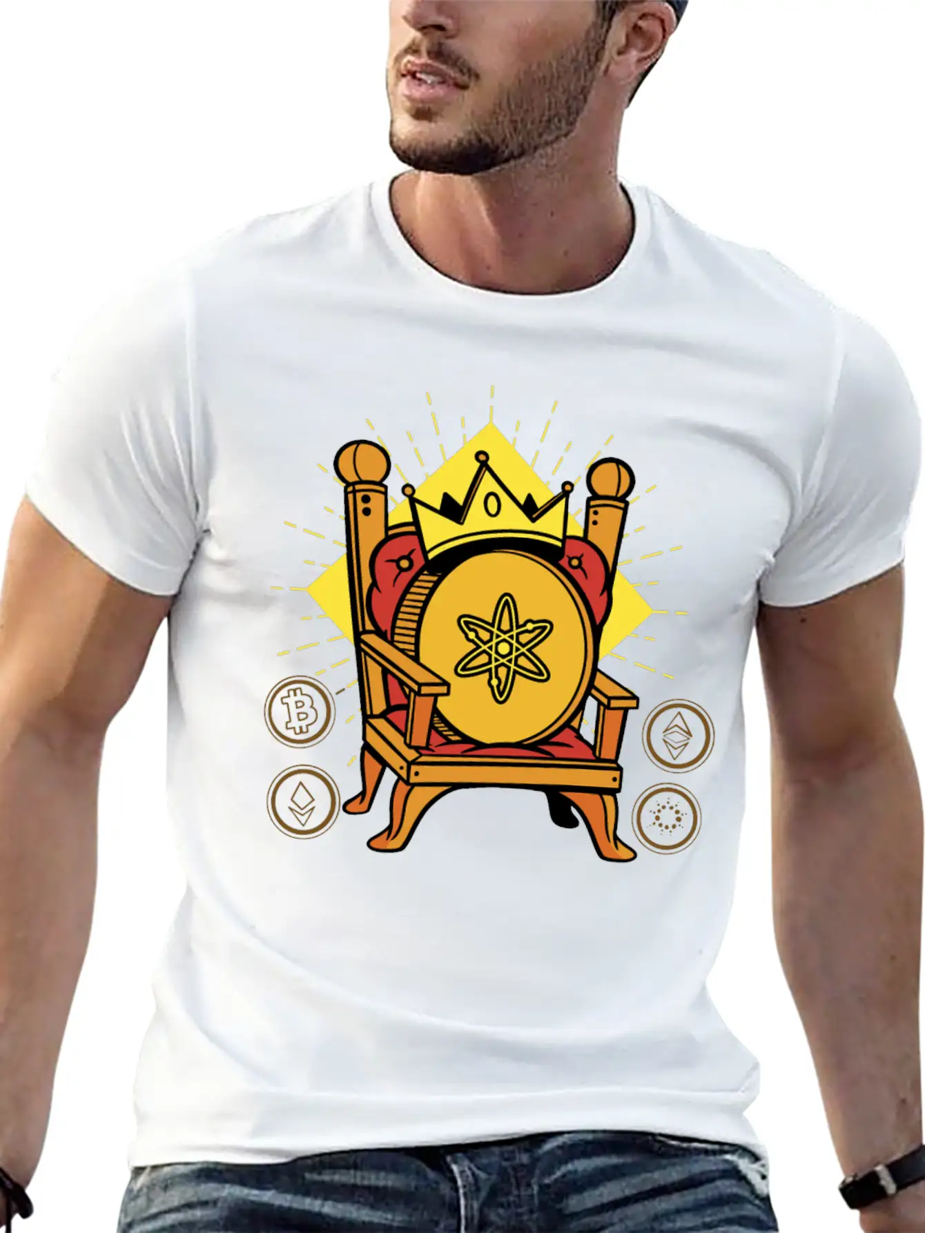 Cosmos Is King Crypto Timeless Short Sleeve Tee – Comfy And Minimalist Design