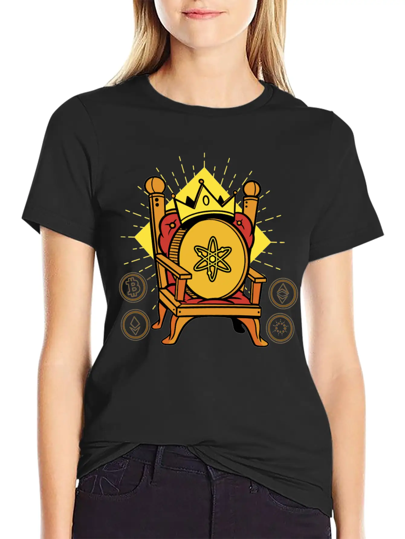 Cosmos Is King Crypto Timeless Short Sleeve Tee – Comfy And Minimalist Design