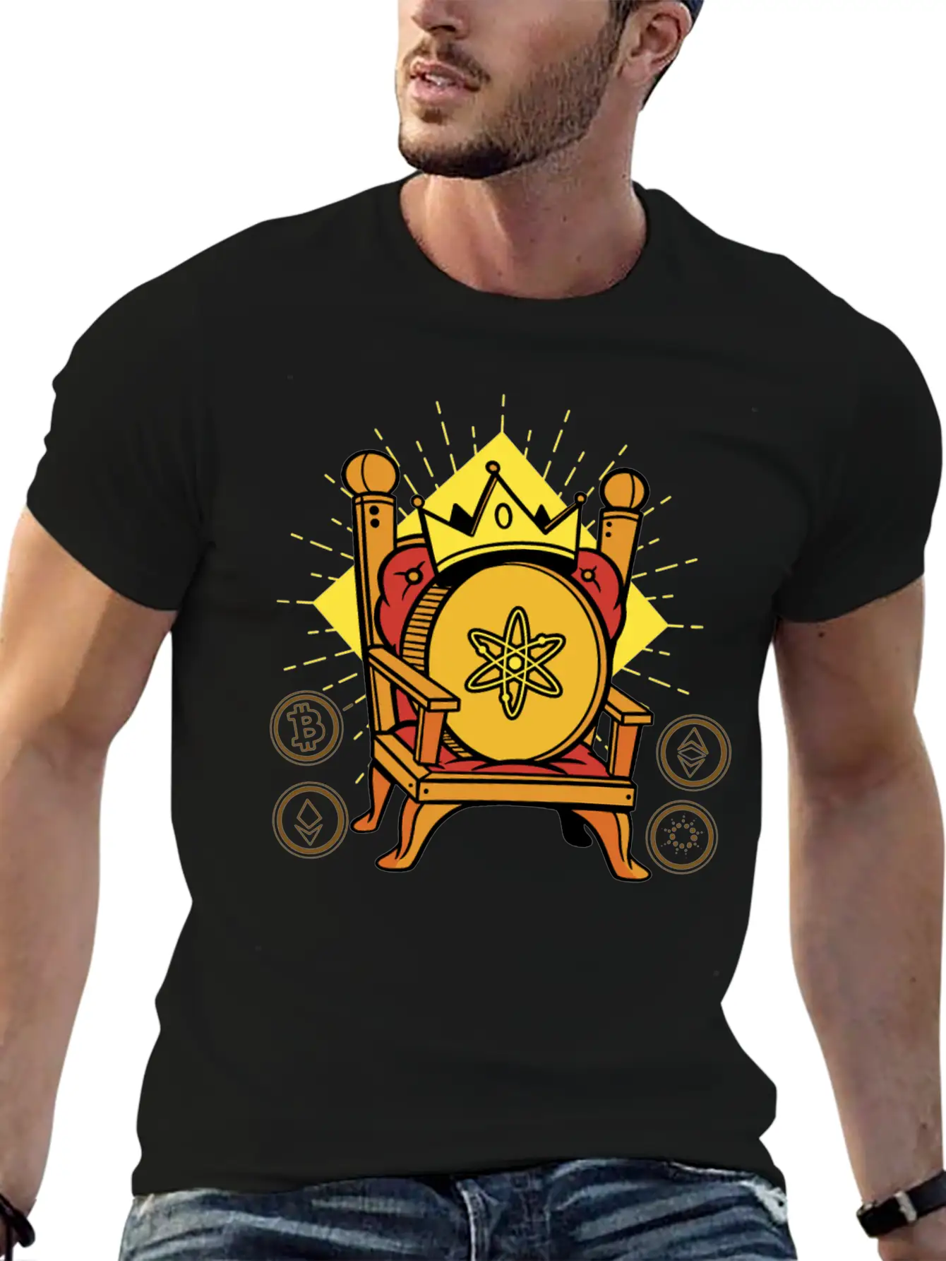 Cosmos Is King Crypto Timeless Short Sleeve Tee – Comfy And Minimalist Design