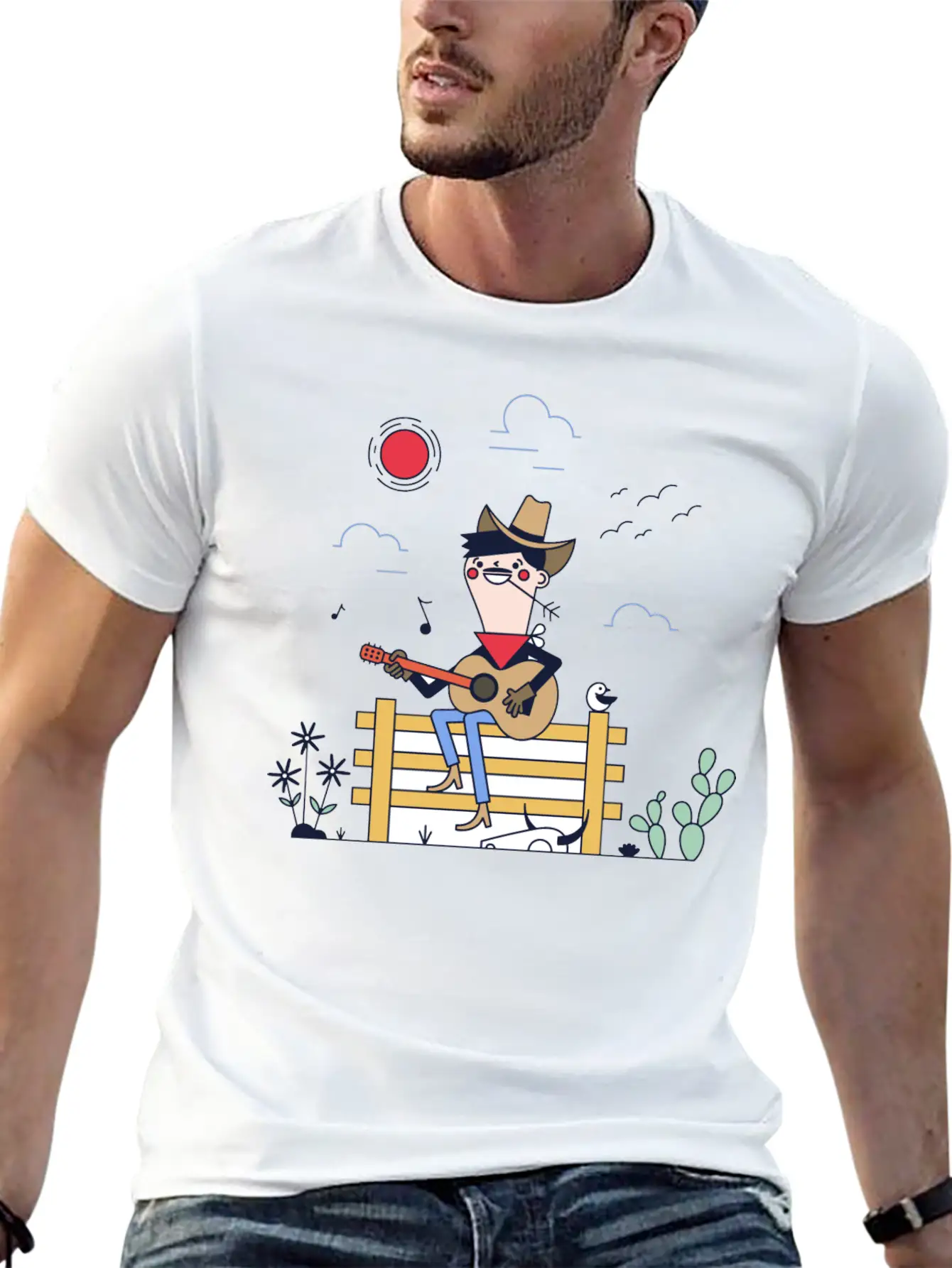 Country Singer Unisex Short Sleeve Soft Cotton T-Shirt – Casual Everyday Wear