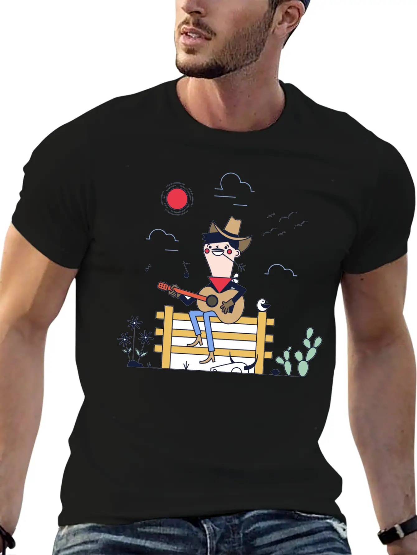 Country Singer Unisex Short Sleeve Soft Cotton T-Shirt – Casual Everyday Wear