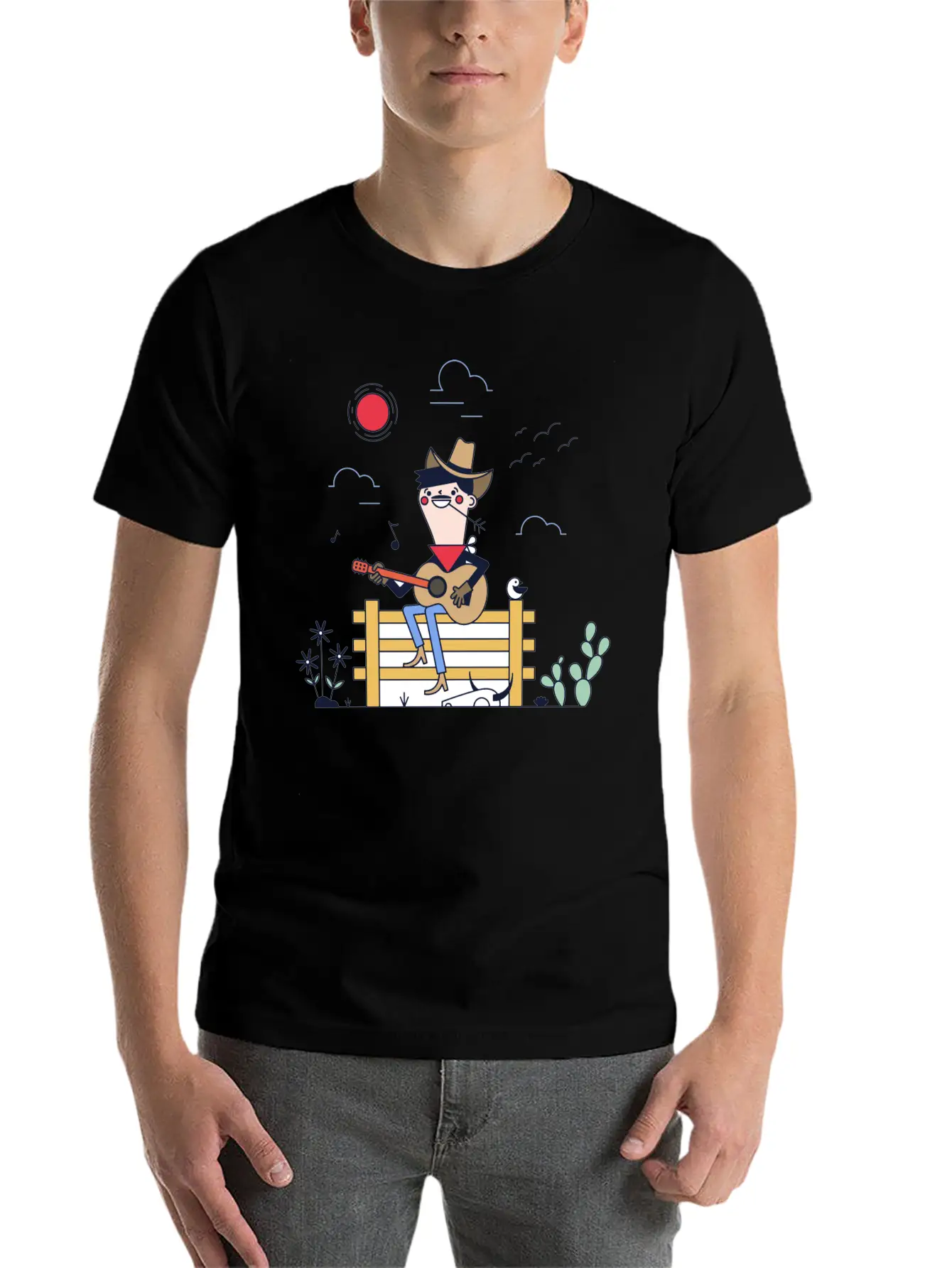 Country Singer Unisex Short Sleeve Soft Cotton T-Shirt – Casual Everyday Wear