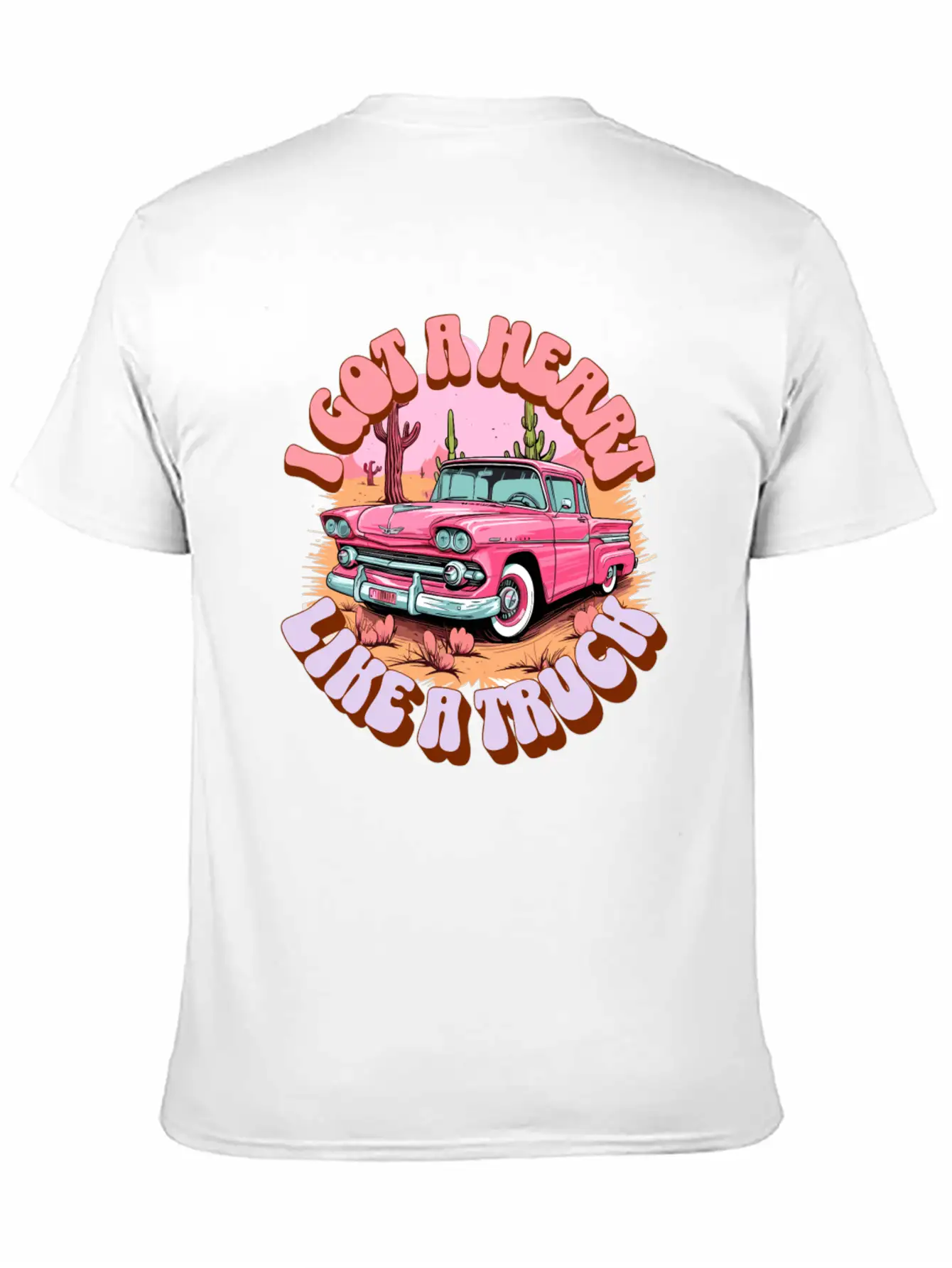 Country, Western, Heart Like A Truck, Western Boho Stylish Everyday T-Shirt – Unisex Basic Cotton Tee