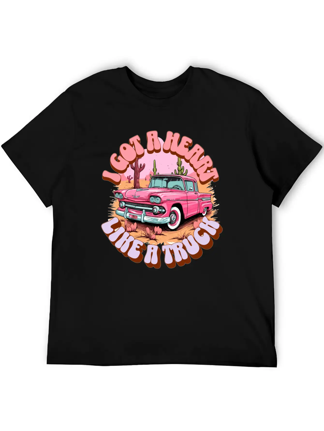 Country, Western, Heart Like A Truck, Western Boho Stylish Everyday T-Shirt – Unisex Basic Cotton Tee