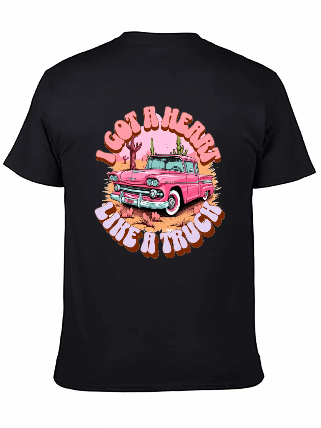 Country, Western, Heart Like A Truck, Western Boho Stylish Everyday T-Shirt – Unisex Basic Cotton Tee