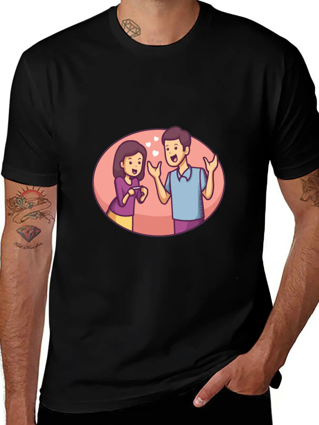 Couple Expecting Pregnancy Stylish Everyday T-Shirt – Unisex Basic Cotton Tee