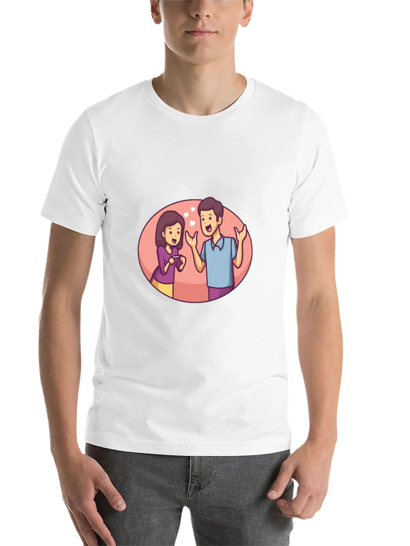 Couple Expecting Pregnancy Stylish Everyday T-Shirt – Unisex Basic Cotton Tee