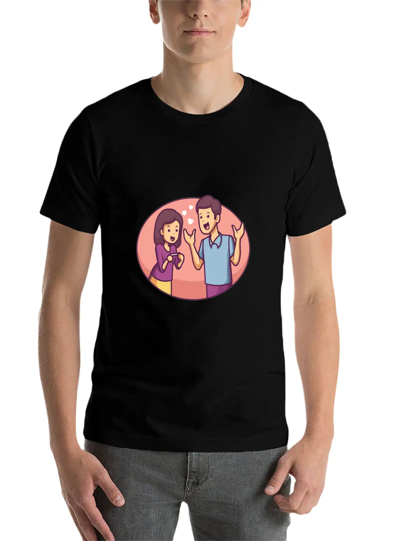 Couple Expecting Pregnancy Stylish Everyday T-Shirt – Unisex Basic Cotton Tee