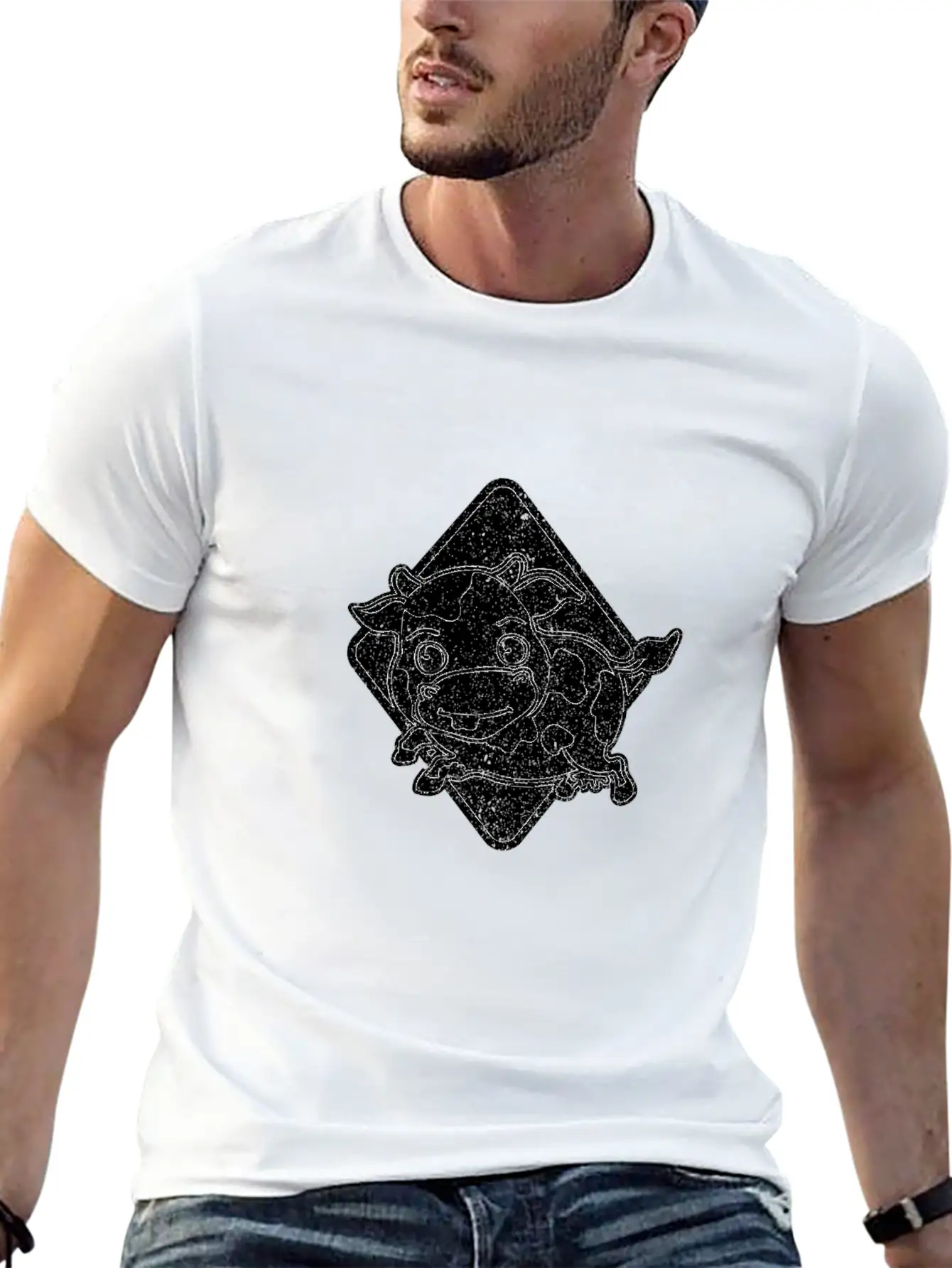 Cow Bull Animal Unisex Short Sleeve Soft Cotton T-Shirt – Casual Everyday Wear