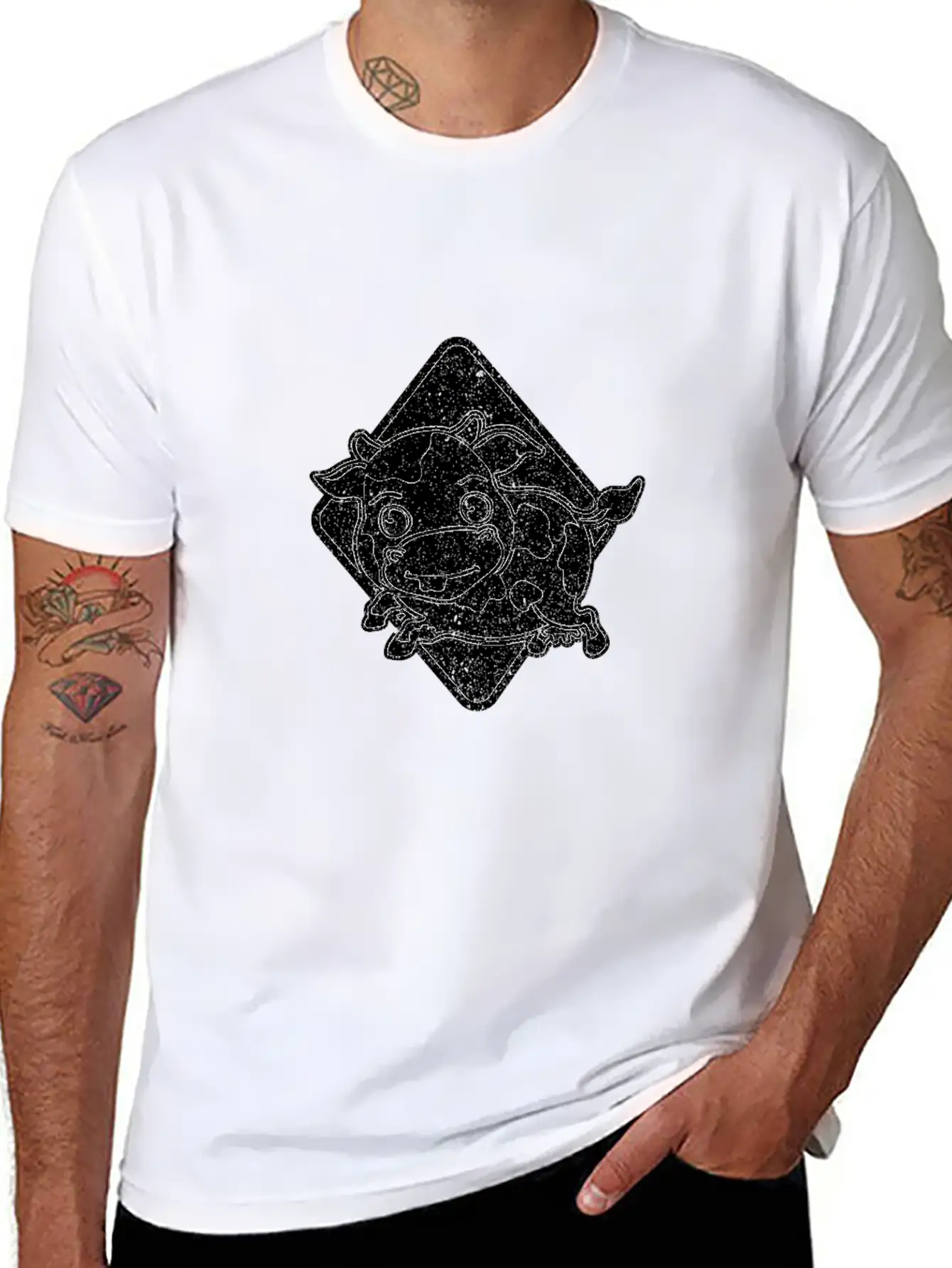Cow Bull Animal Unisex Short Sleeve Soft Cotton T-Shirt – Casual Everyday Wear