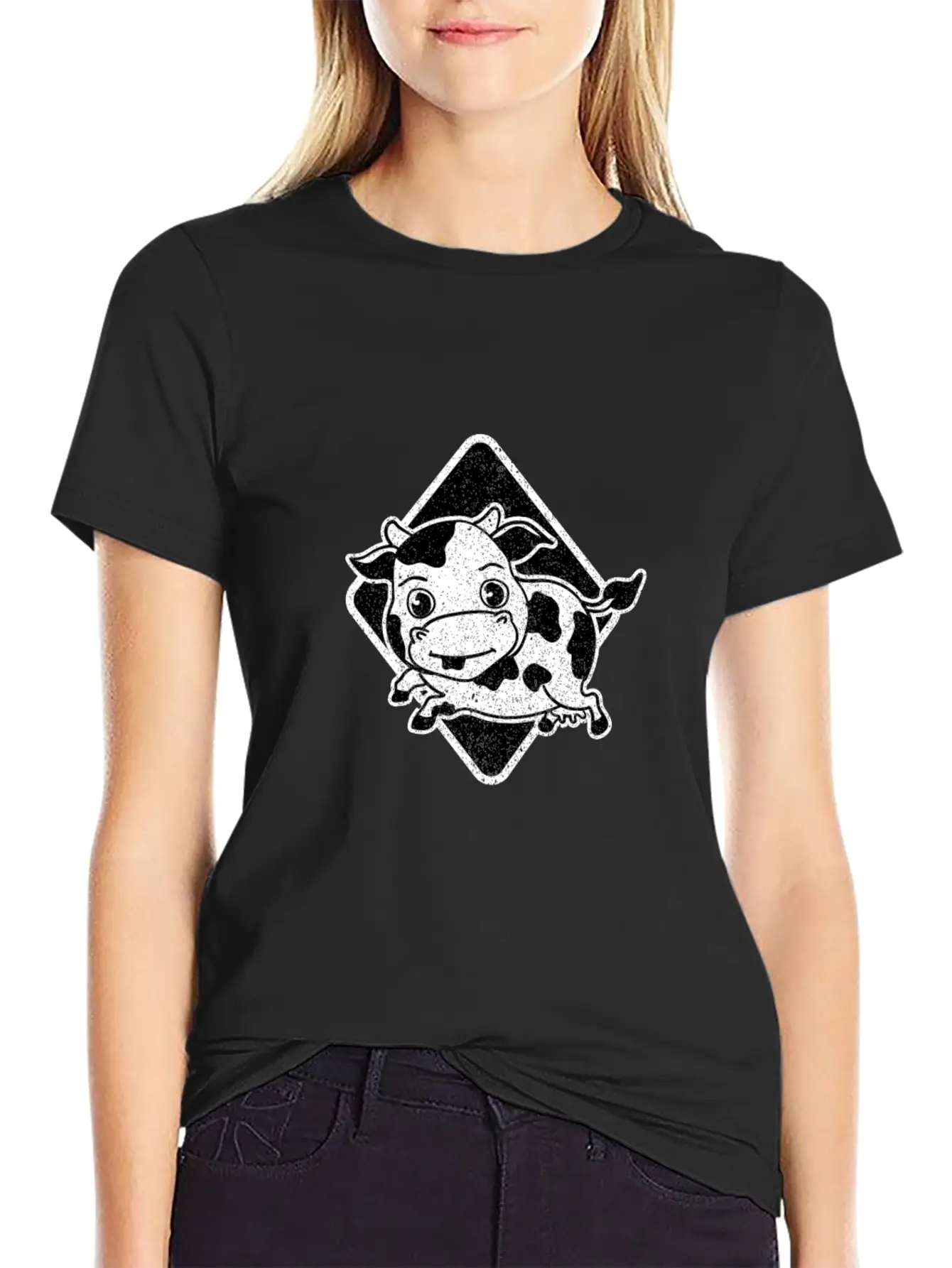 Cow Bull Animal Unisex Short Sleeve Soft Cotton T-Shirt – Casual Everyday Wear