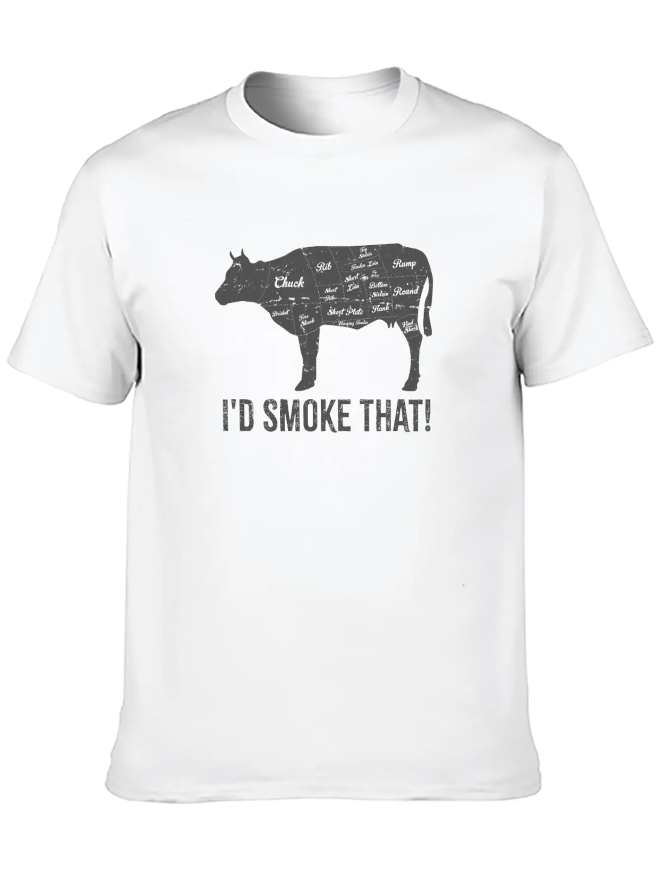 Cow I'd Smoke That BBQ Fathers Day Comfortable Minimalist Graphic Tee – Summer Style Essential