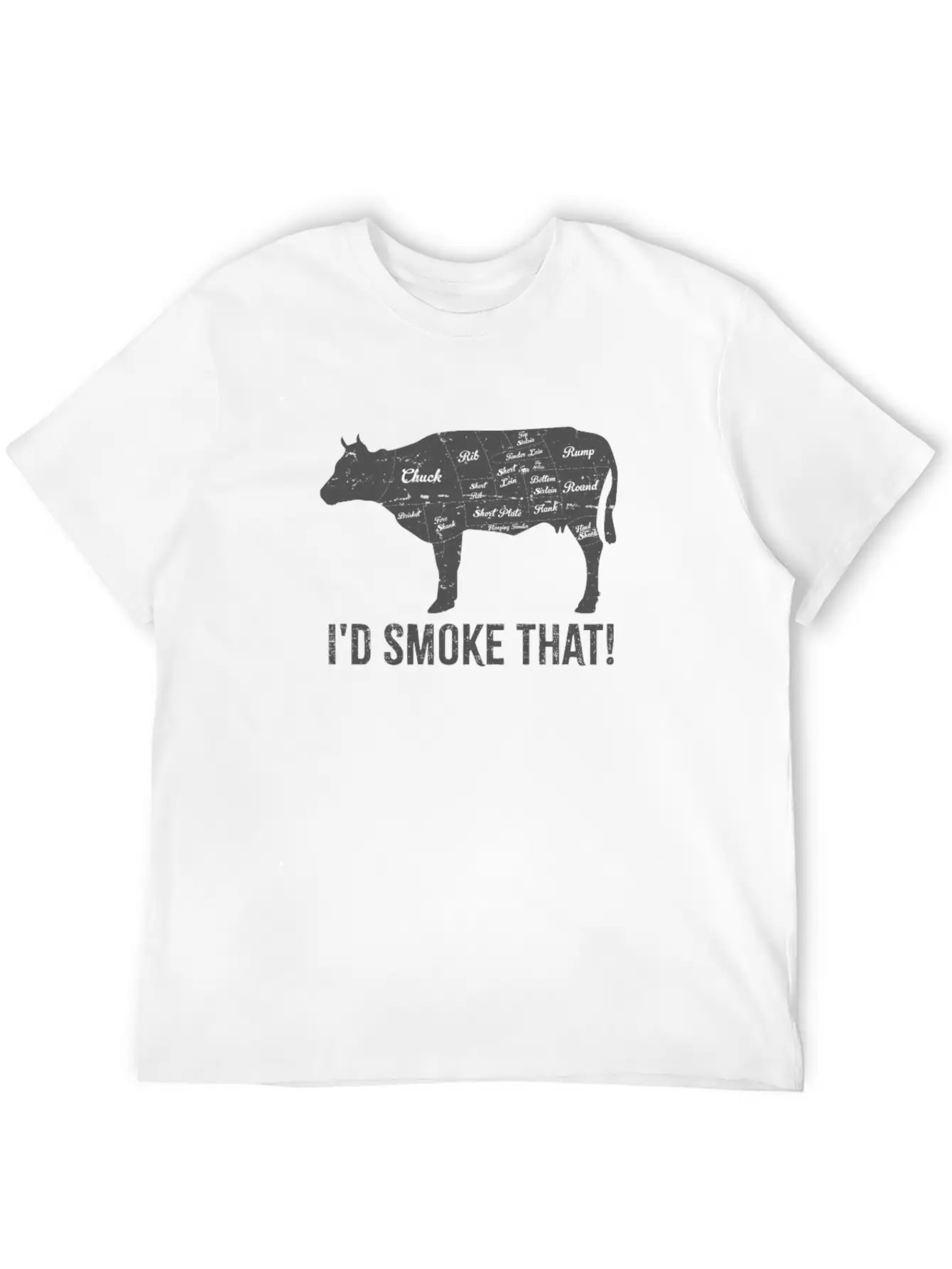 Cow I'd Smoke That BBQ Fathers Day Comfortable Minimalist Graphic Tee – Summer Style Essential