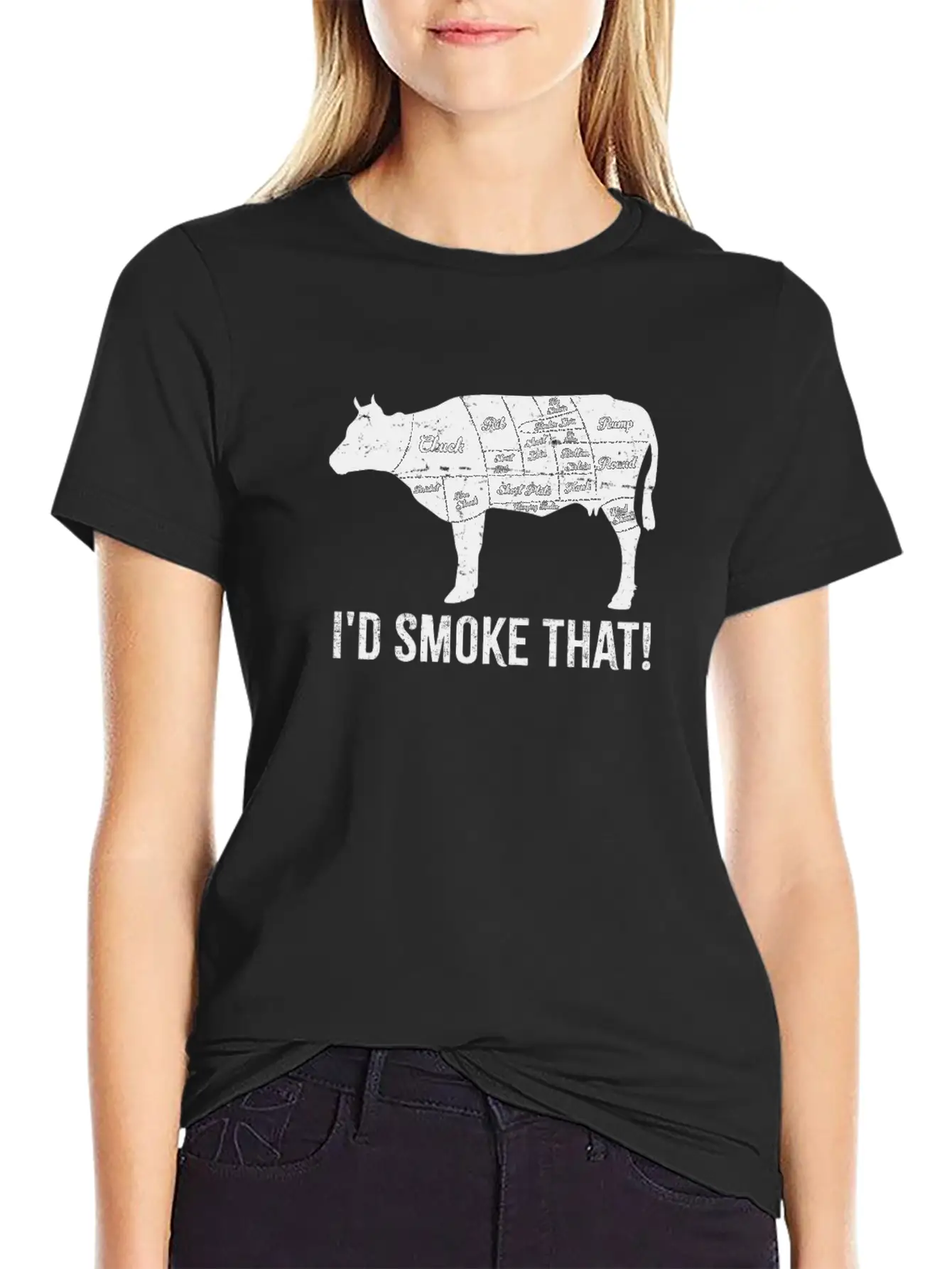 Cow I'd Smoke That BBQ Fathers Day Comfortable Minimalist Graphic Tee – Summer Style Essential