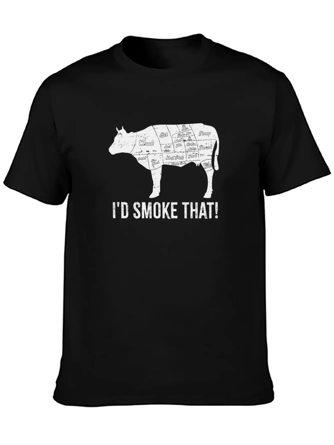 Cow I'd Smoke That BBQ Fathers Day Comfortable Minimalist Graphic Tee – Summer Style Essential