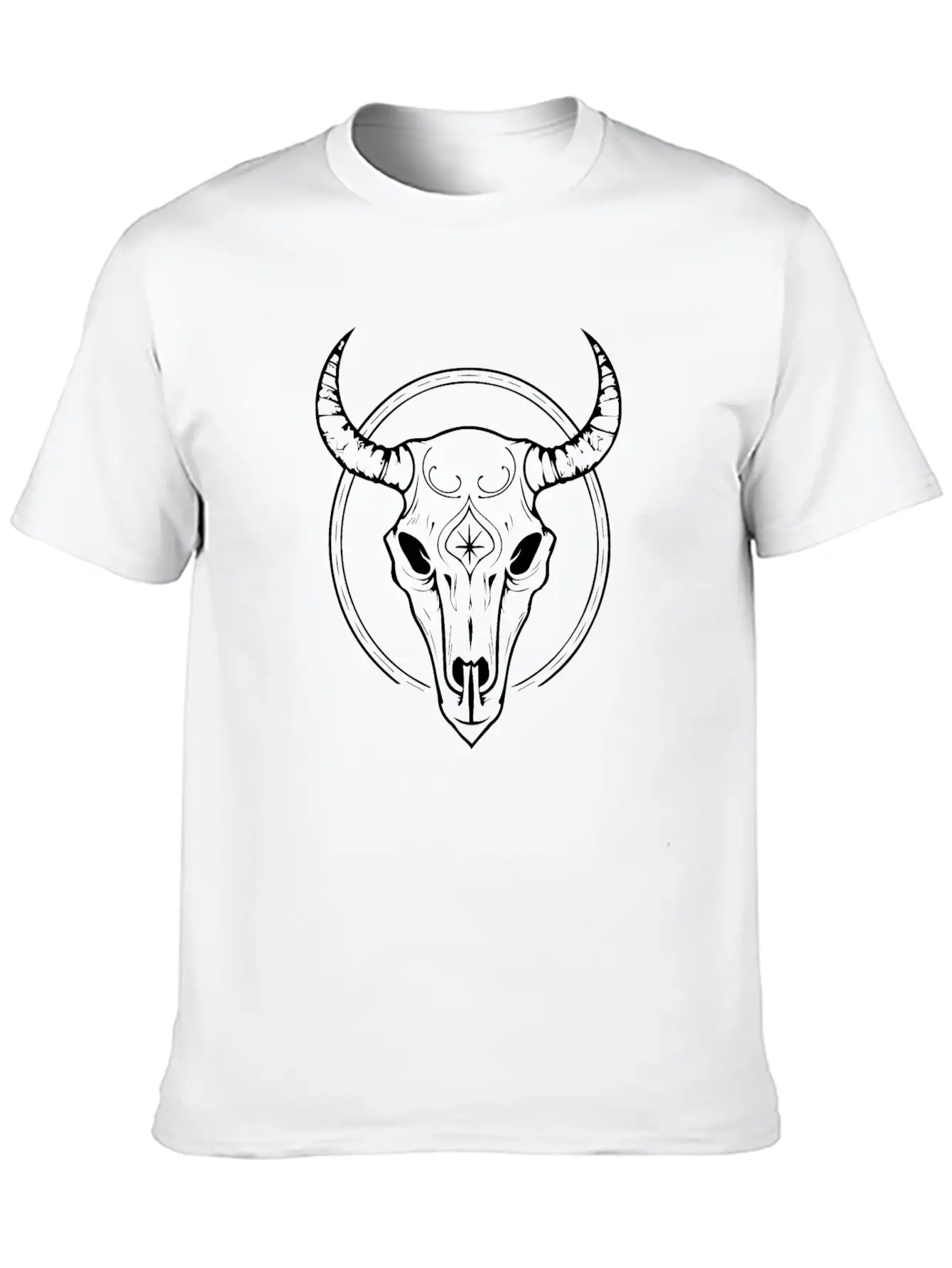 Cow Skull Boho Timeless Short Sleeve Tee – Comfy And Minimalist Design