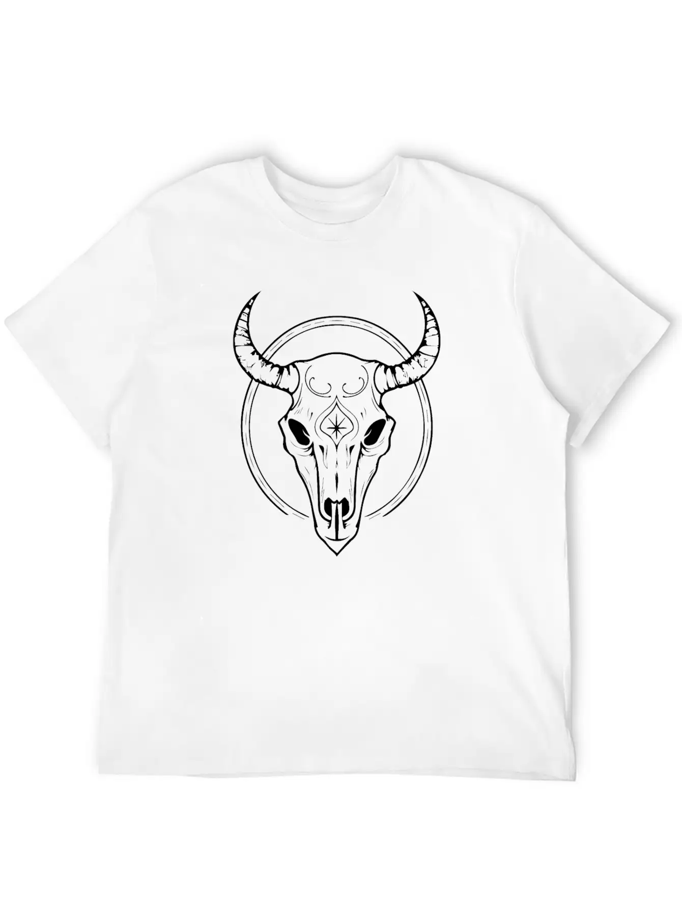 Cow Skull Boho Timeless Short Sleeve Tee – Comfy And Minimalist Design