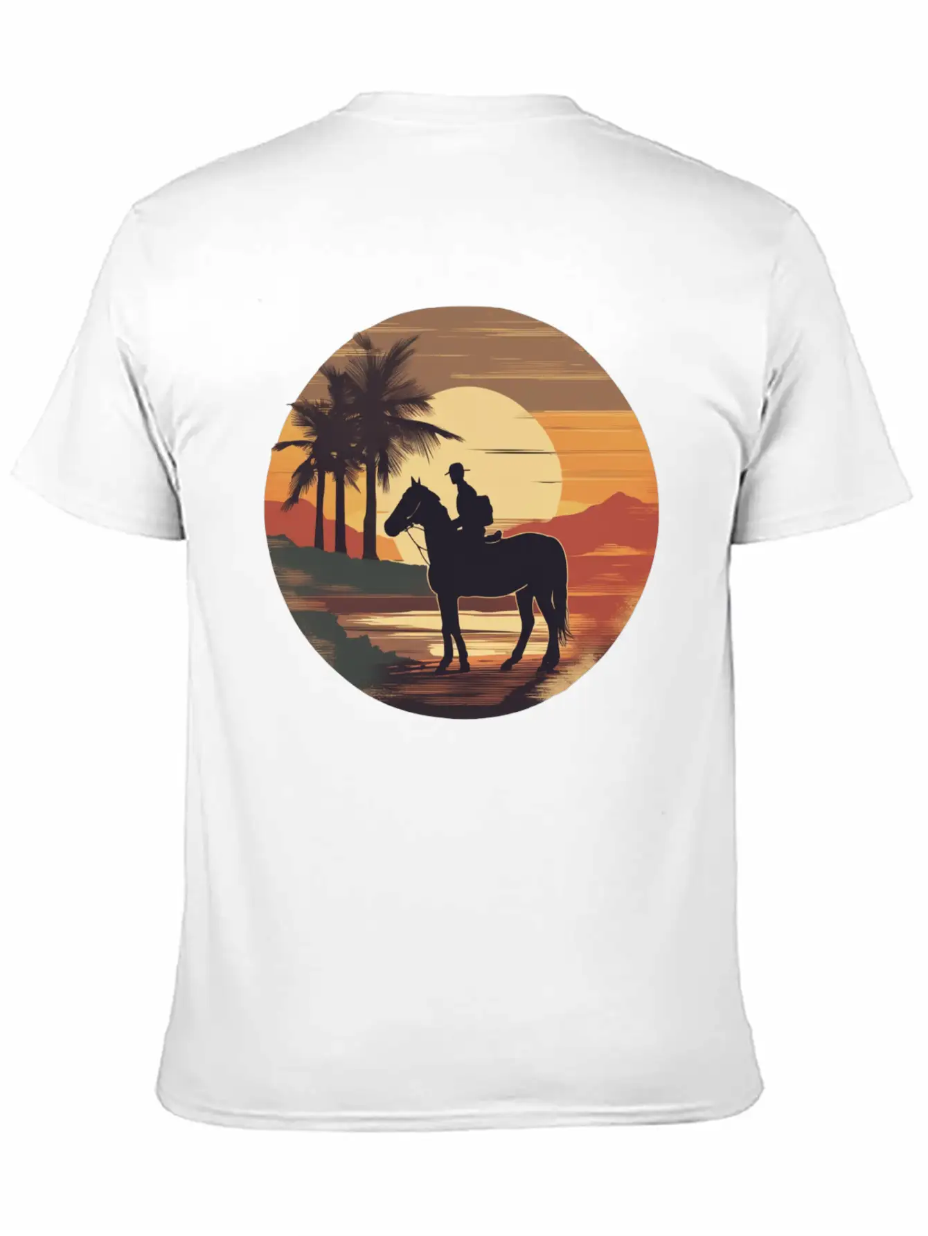 Cowboy Retro Coyboy Sunset Cowboy Horse Stylish Everyday T-Shirt – Unisex Basic Cotton Tee