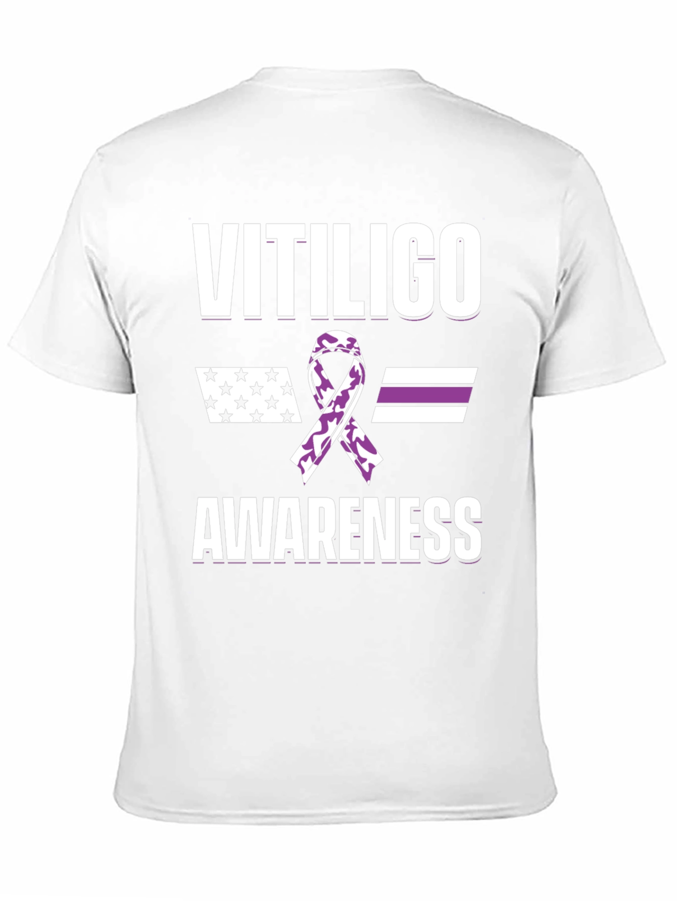 Vitiligo Awareness Ribbon Graphic T-Shirt