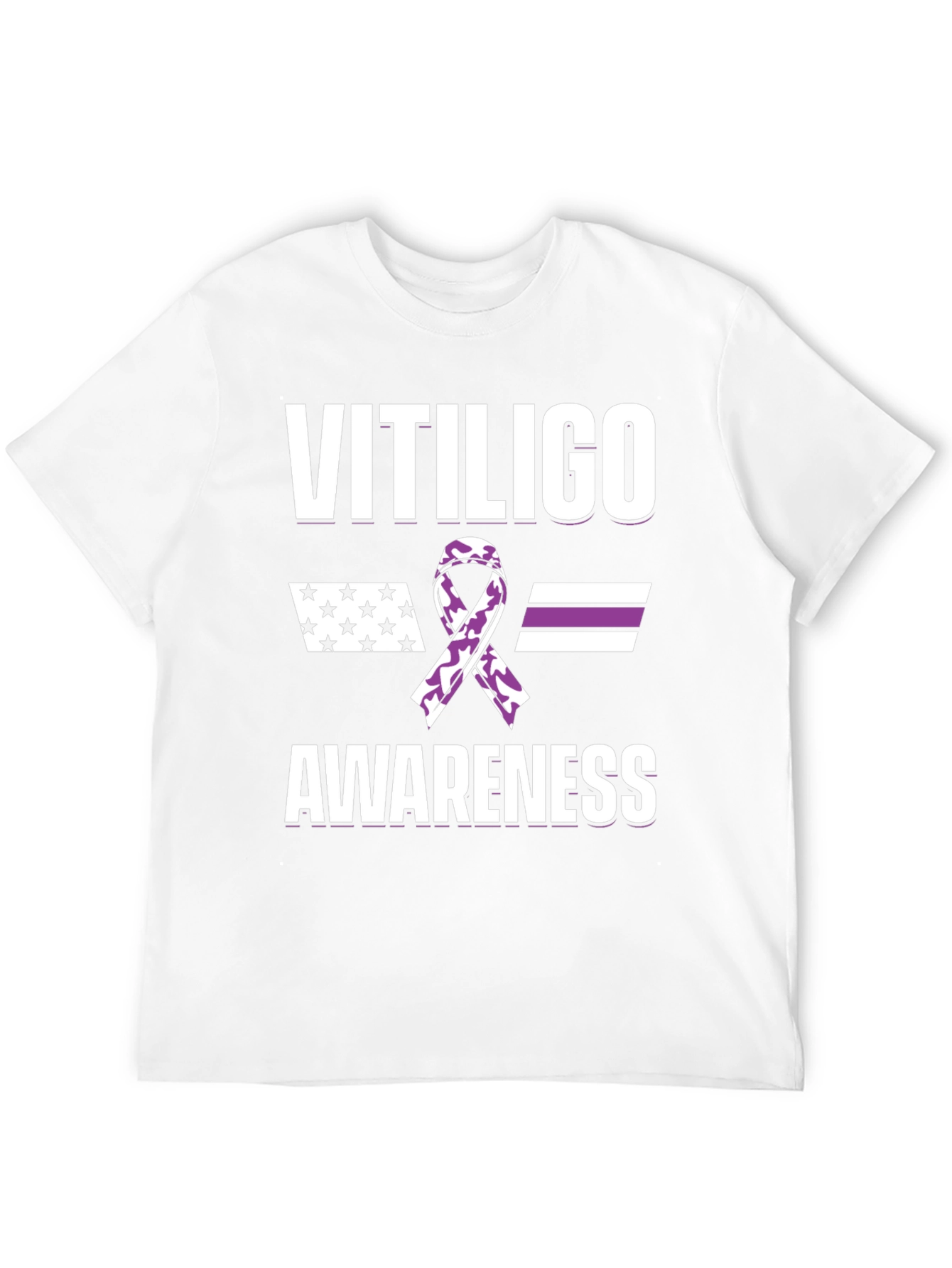 Vitiligo Awareness Ribbon Graphic T-Shirt
