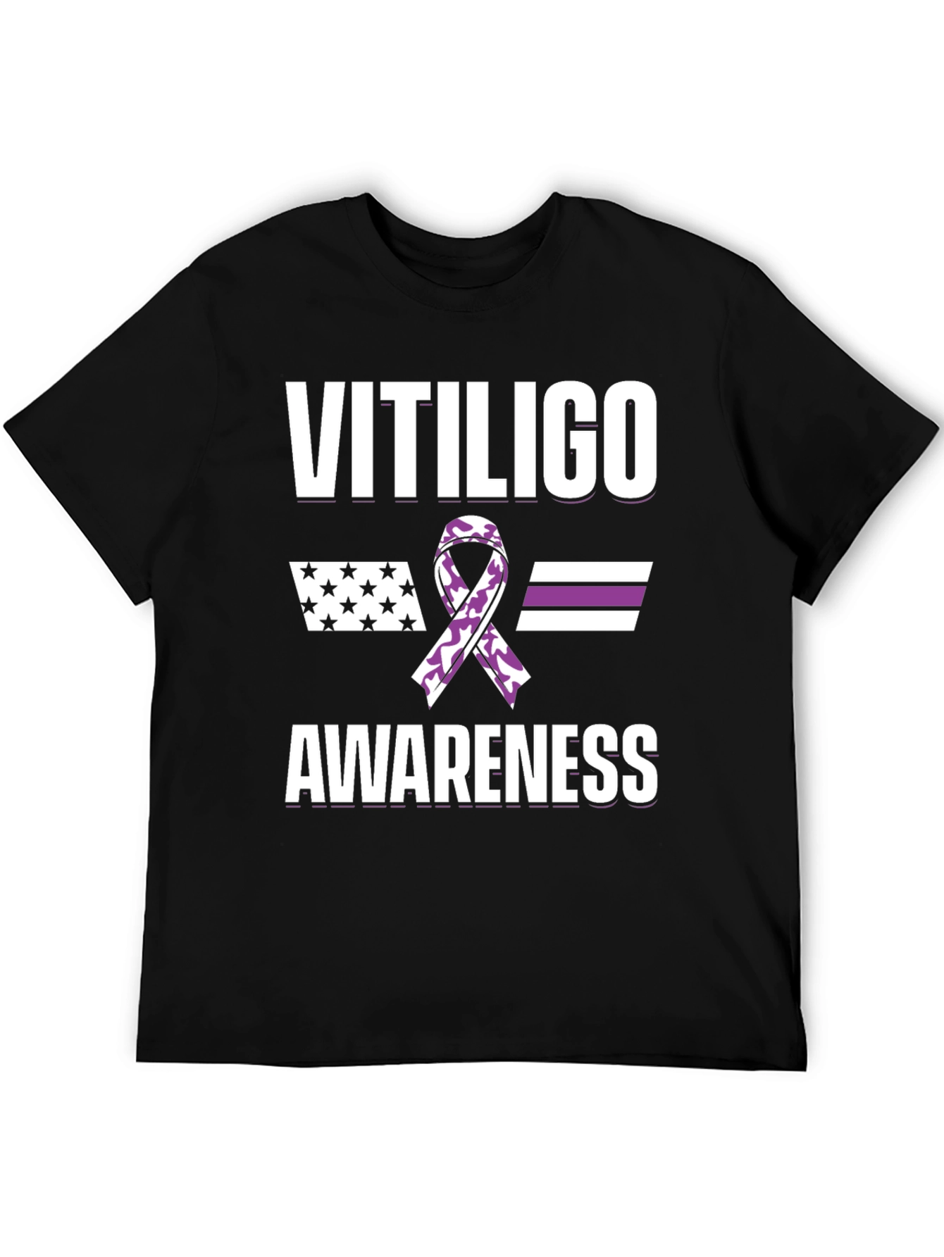 Vitiligo Awareness Ribbon Graphic T-Shirt