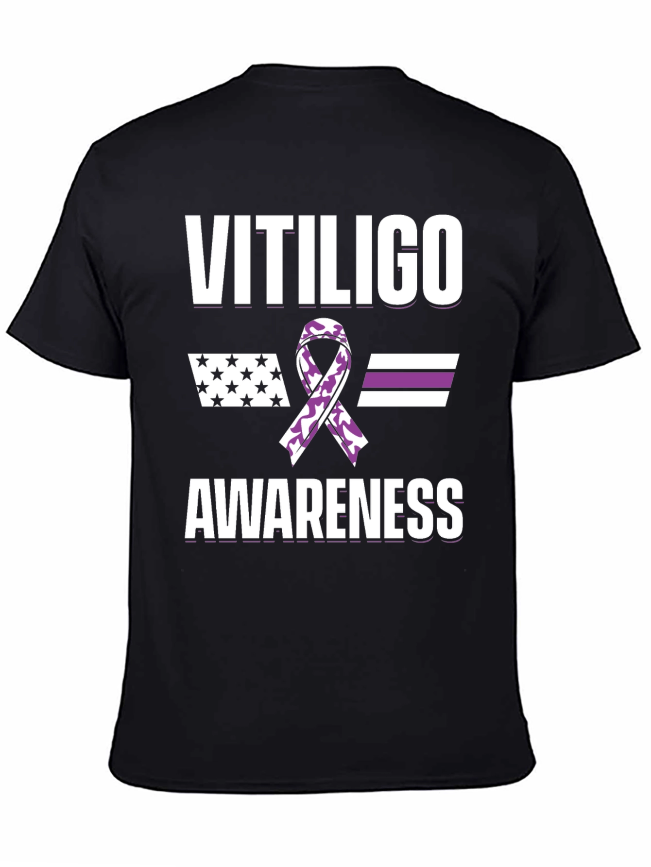 Vitiligo Awareness Ribbon Graphic T-Shirt