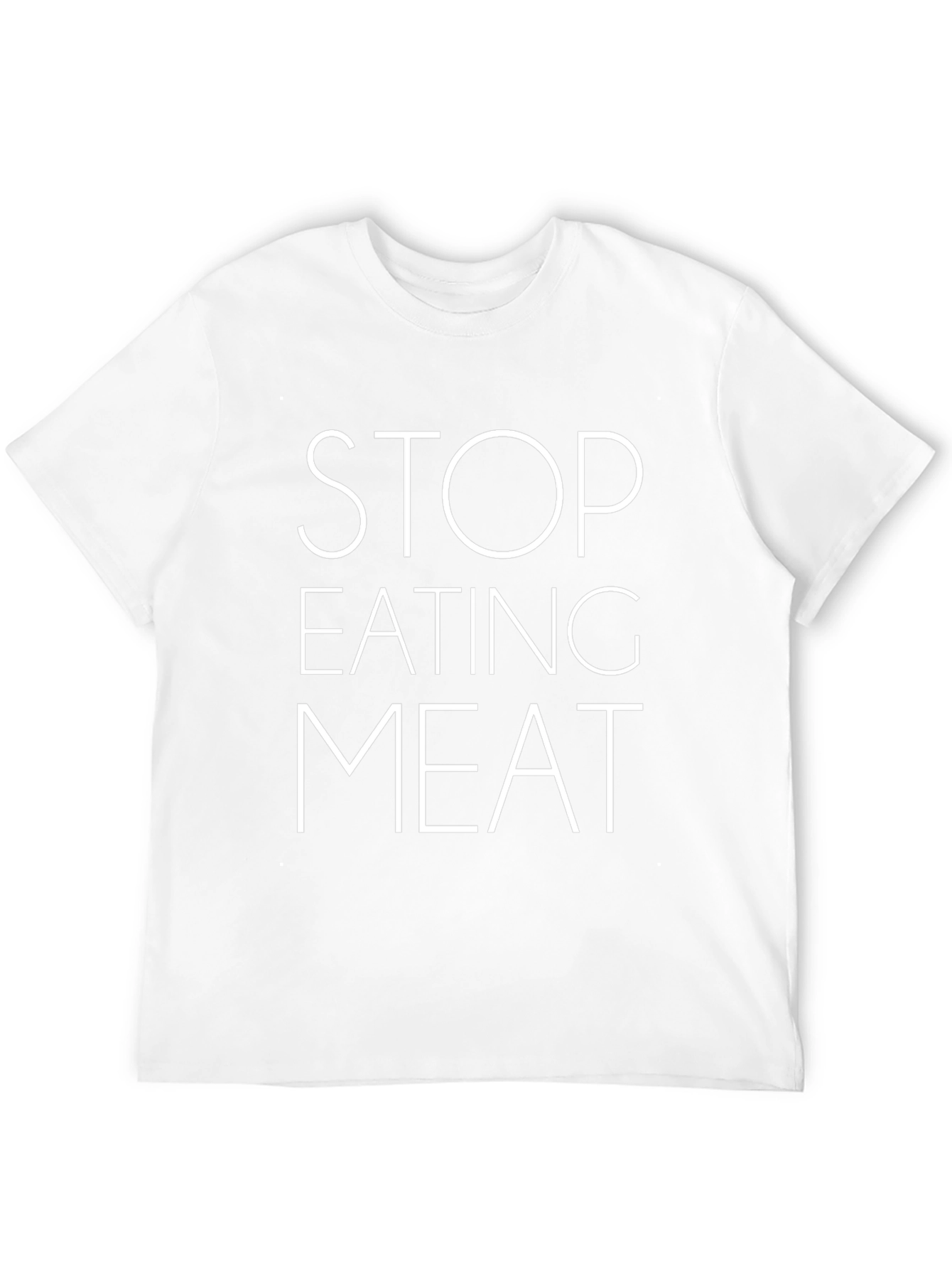 Stop Eating Meat Graphic Tee - Vegan Awareness Shirt