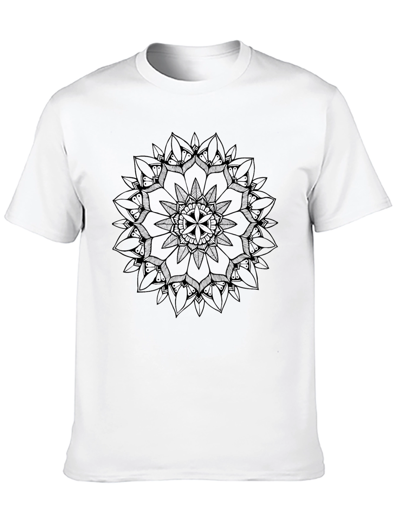 Black Mandala Graphic Tee - Stylish Comfort