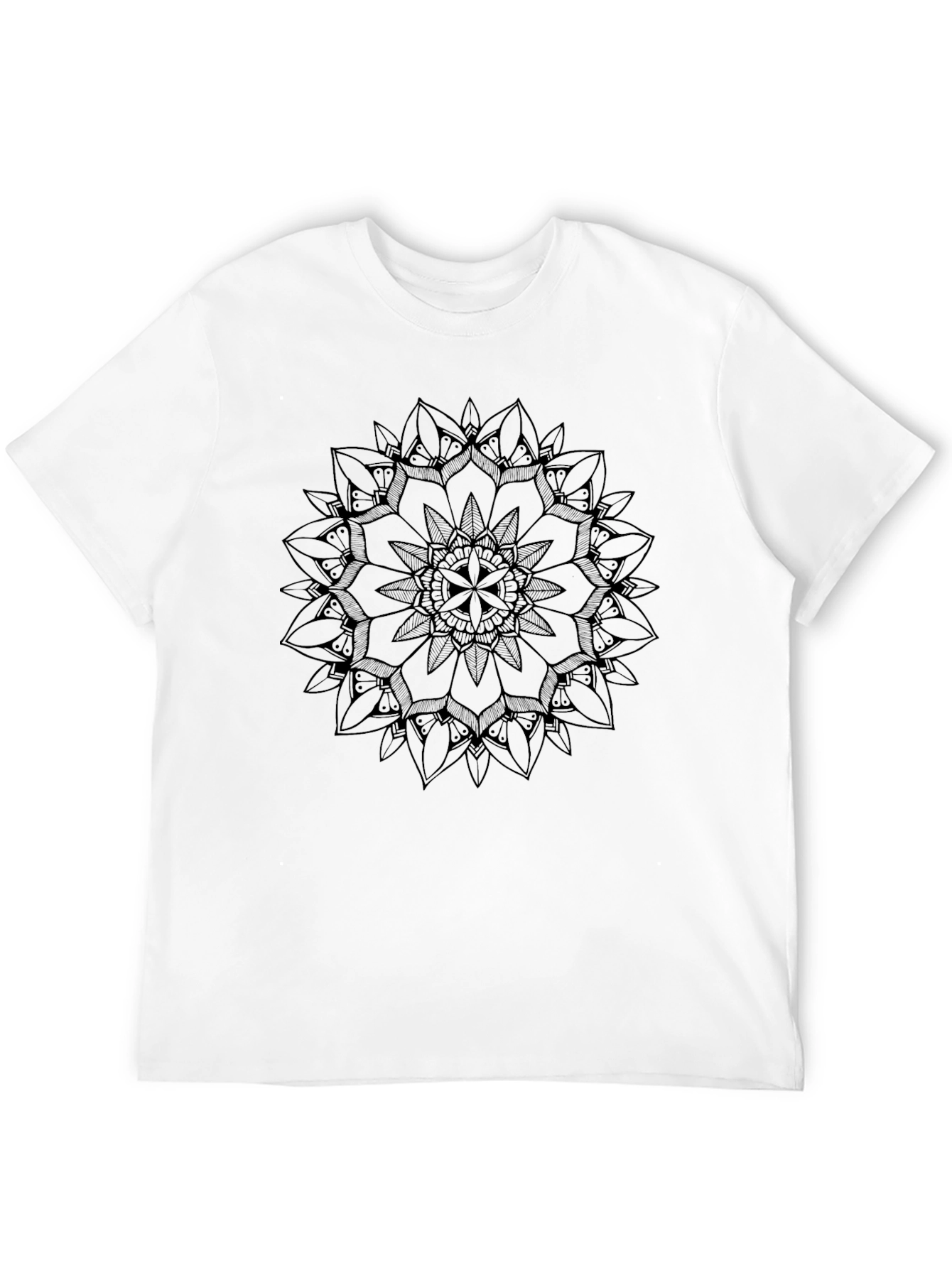 Black Mandala Graphic Tee - Stylish Comfort