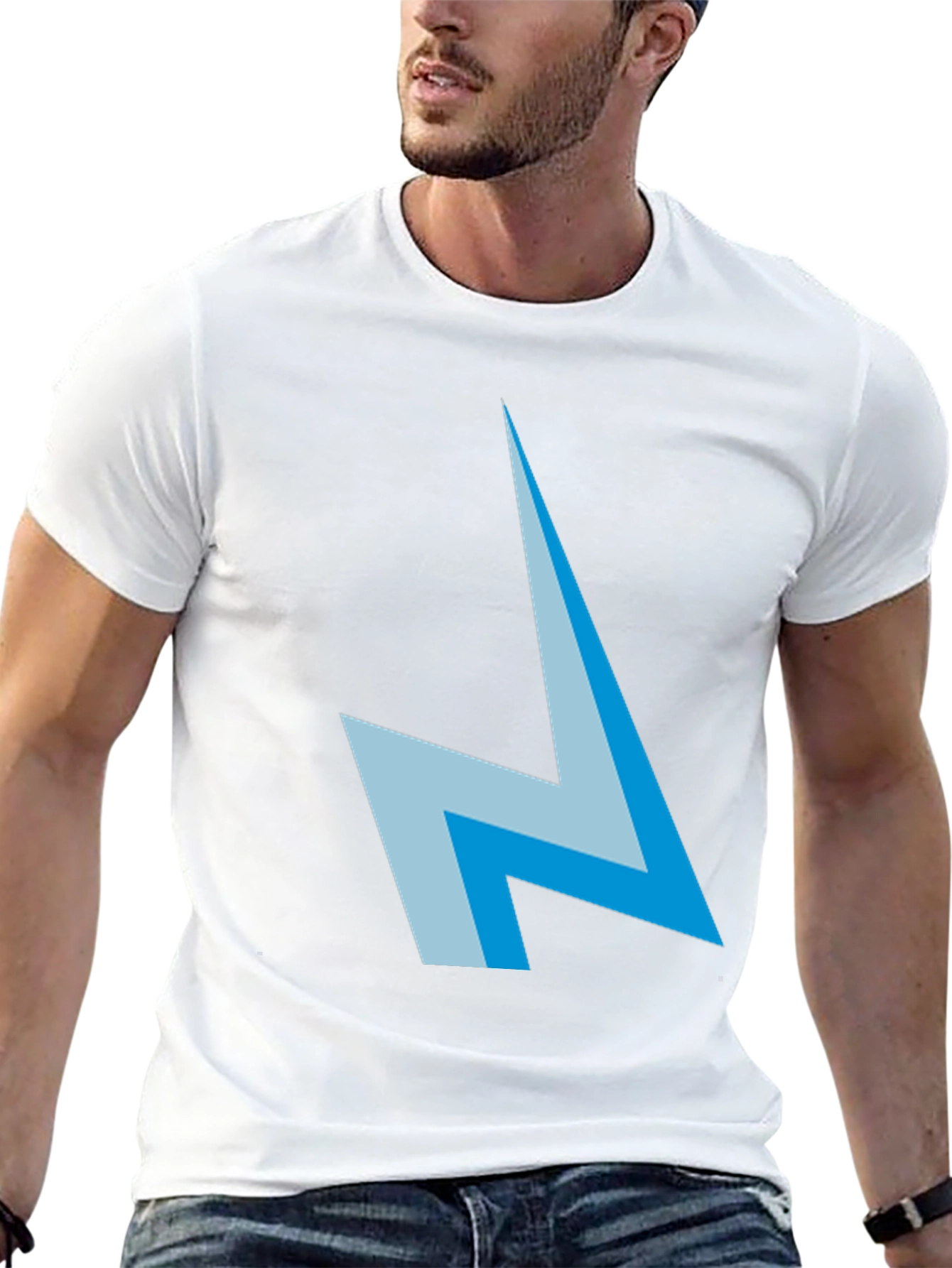 Lightning Bolt Graphic Tee - Stylish Mens T-Shirt